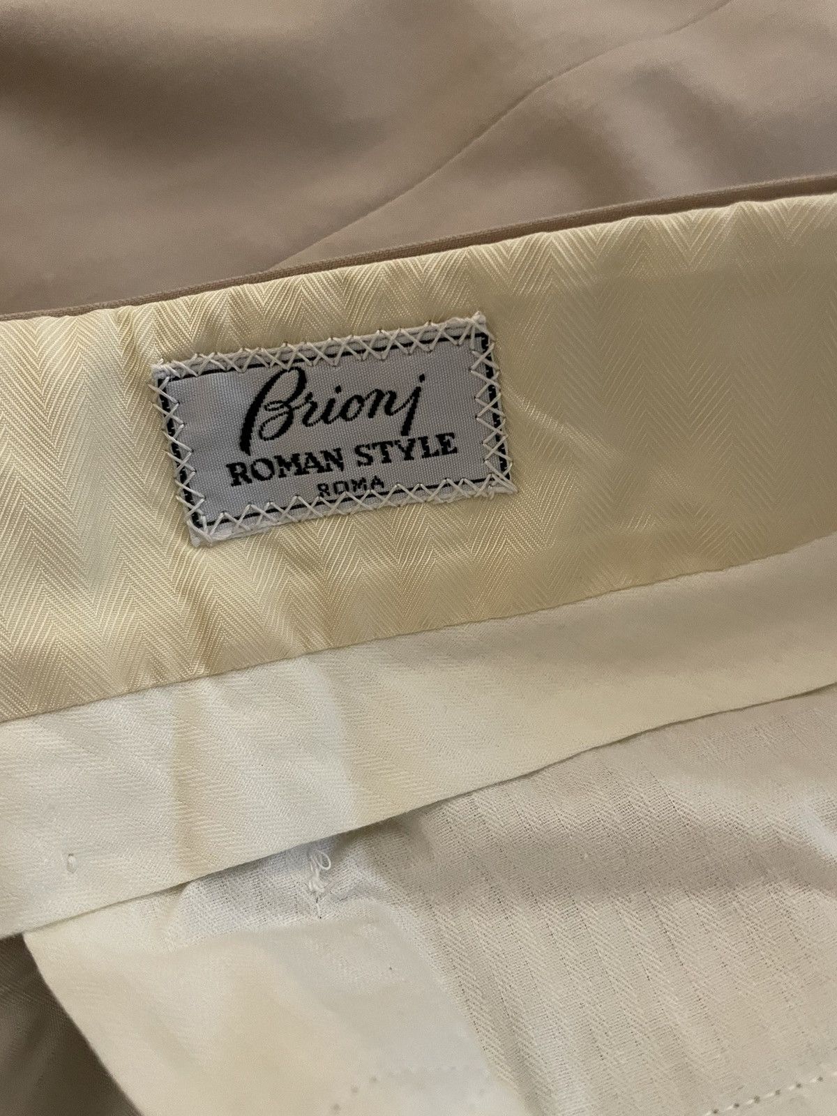 Brioni Flat Front Western Pocket Tropical Weight Wool Trouser Size 38R - 4 Thumbnail