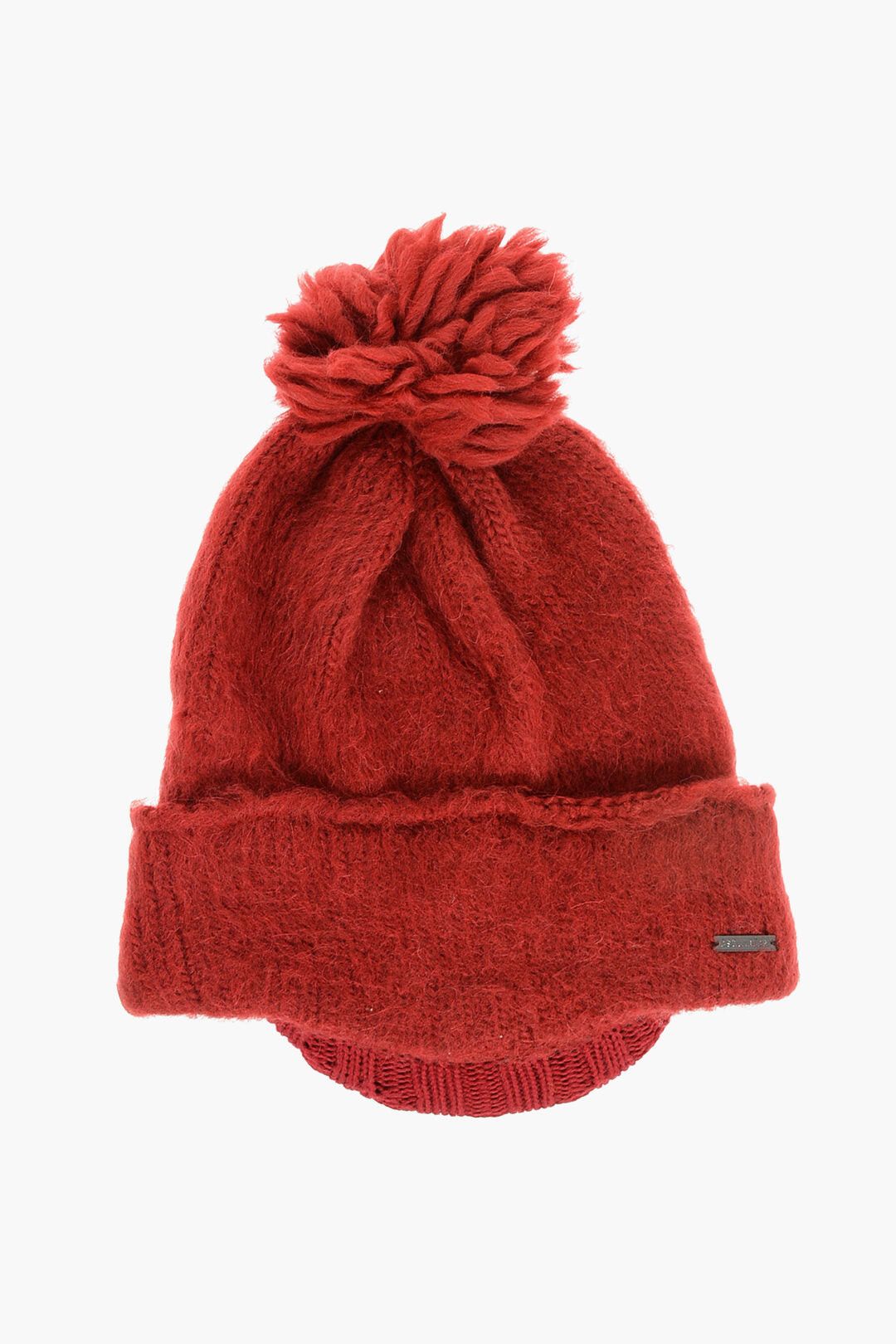 Wool-Blend Beanie with Visor