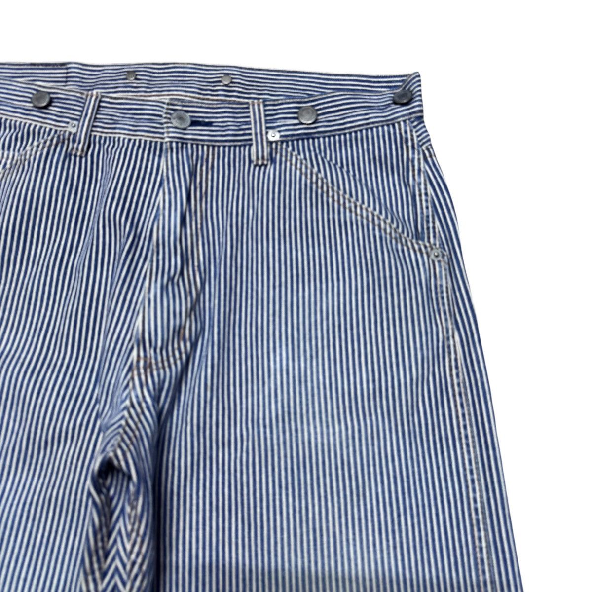 Hysteric Glamour Hysteric Glamour Kinky Hickory Striped Carpenter Pants Size US 32 / EU 48 - 6 Thumbnail