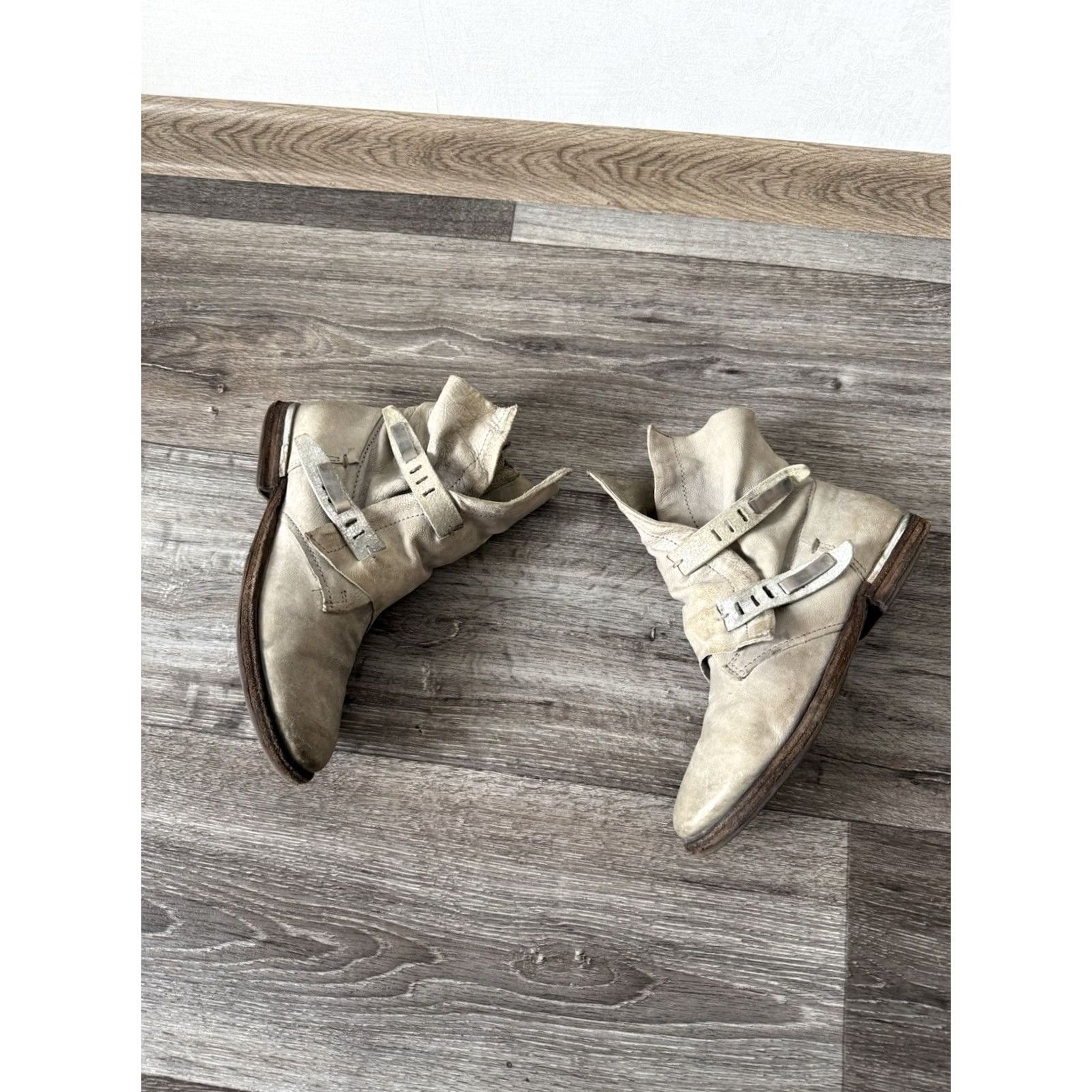 A.S.98 VINTAGE A.S.98 Airsteps Boots Western Leather Straps 90s Woomens Beige Womens 7 Boot Size US 7 / IT 37 - 6 Thumbnail