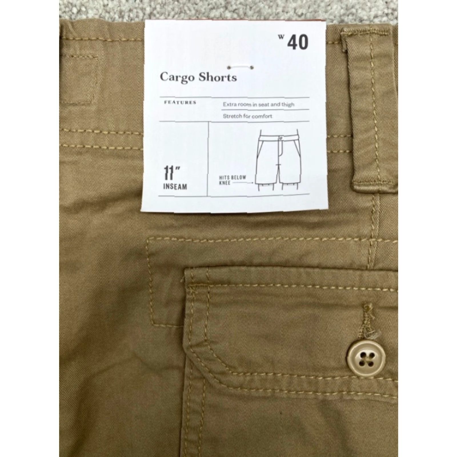Vintage VINTAGE Goodfellow Cargo Shorts Men's 40 Brown Stretch NWT 4676 Size US 40 / EU 56 - 7 Thumbnail