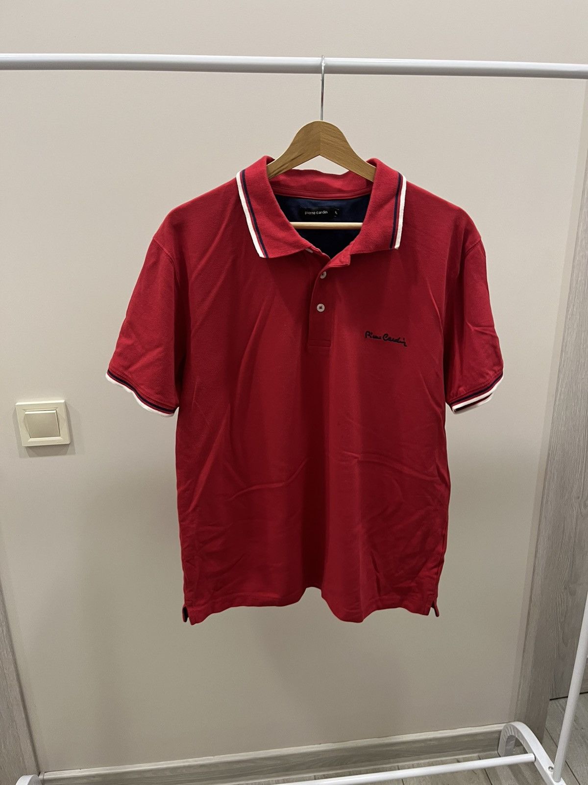 Vintage Pierre Cardin VINTAGE Red Textured Stripes Polo Shirt Sz XL Size US XL / EU 56 / 4 - 1 Thumbnail