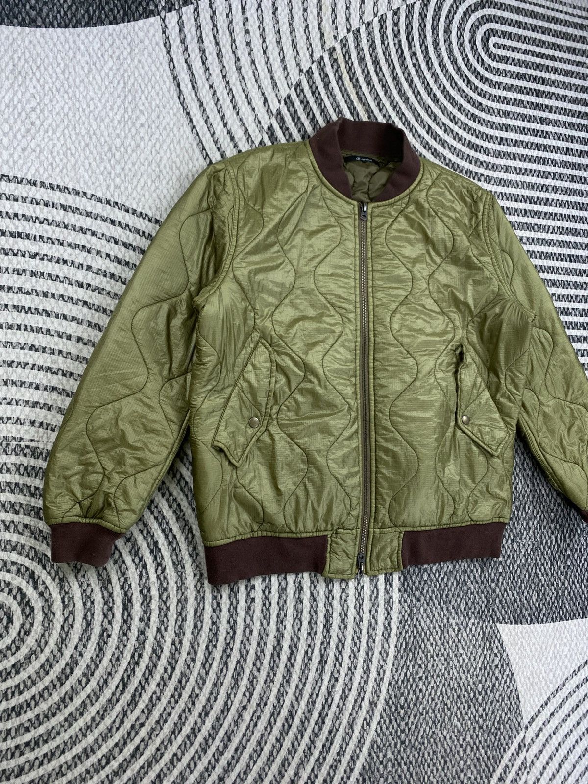 Johnbull 🔥STEAL Vintage Johnbull Japan Quilted Green Bomber Jacket Size US L / EU 52-54 / 3 - 3 Thumbnail