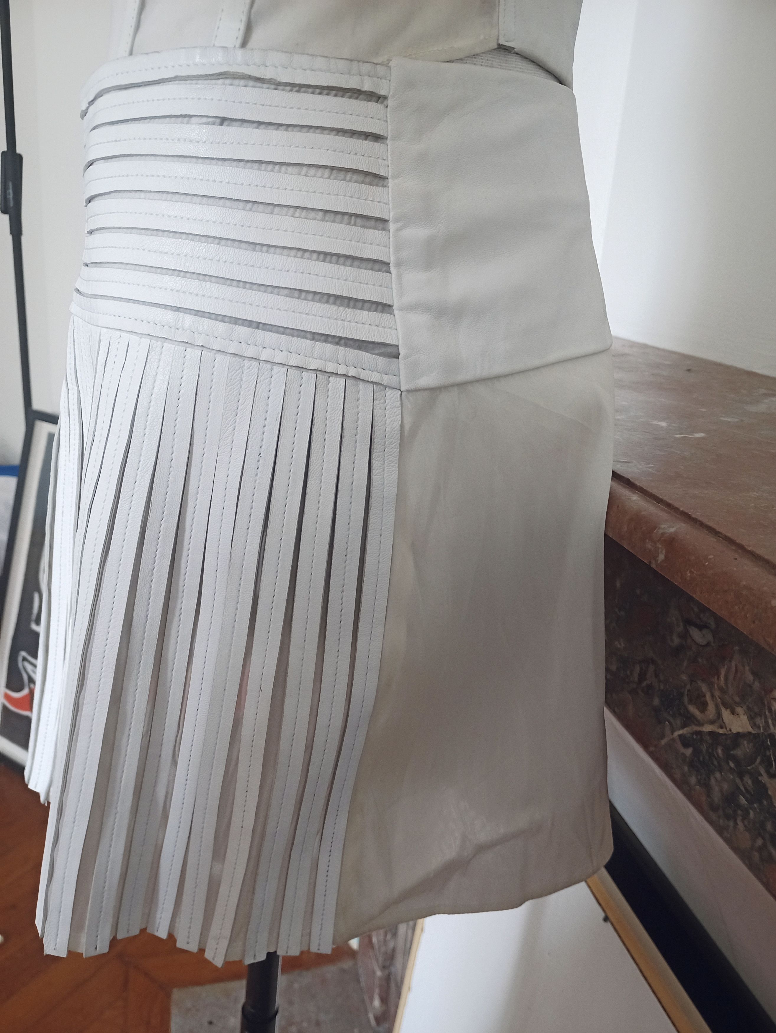 Japanese Brand × Jitrois Jean-Claude Jitrois leather and silk suit skirt bustier Size XS / US 0-2 / IT 36-38 - 11 Thumbnail