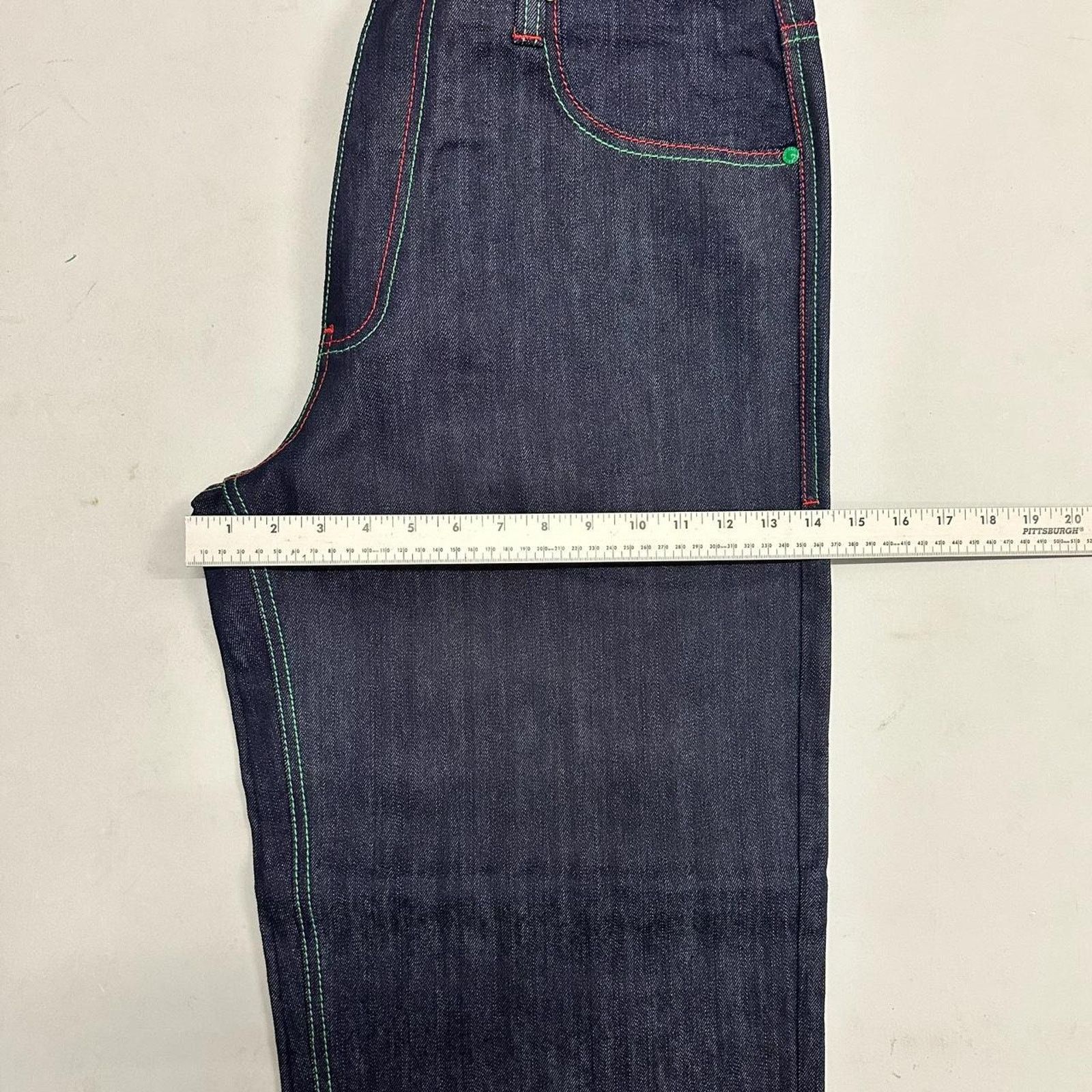 Vintage Vintage Baggy Y2k Blue Raw Denim Design Jeans Men 36x32 Size US 36 / EU 52 - 6 Thumbnail