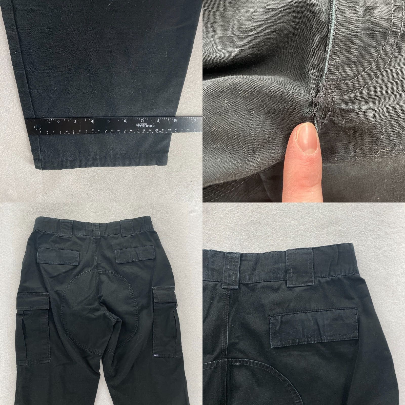 Vintage 5.11 Tactical TDU Ripstop Pants Mens Large Black Cargo Pocket Utility Size US 33 - 9 Thumbnail