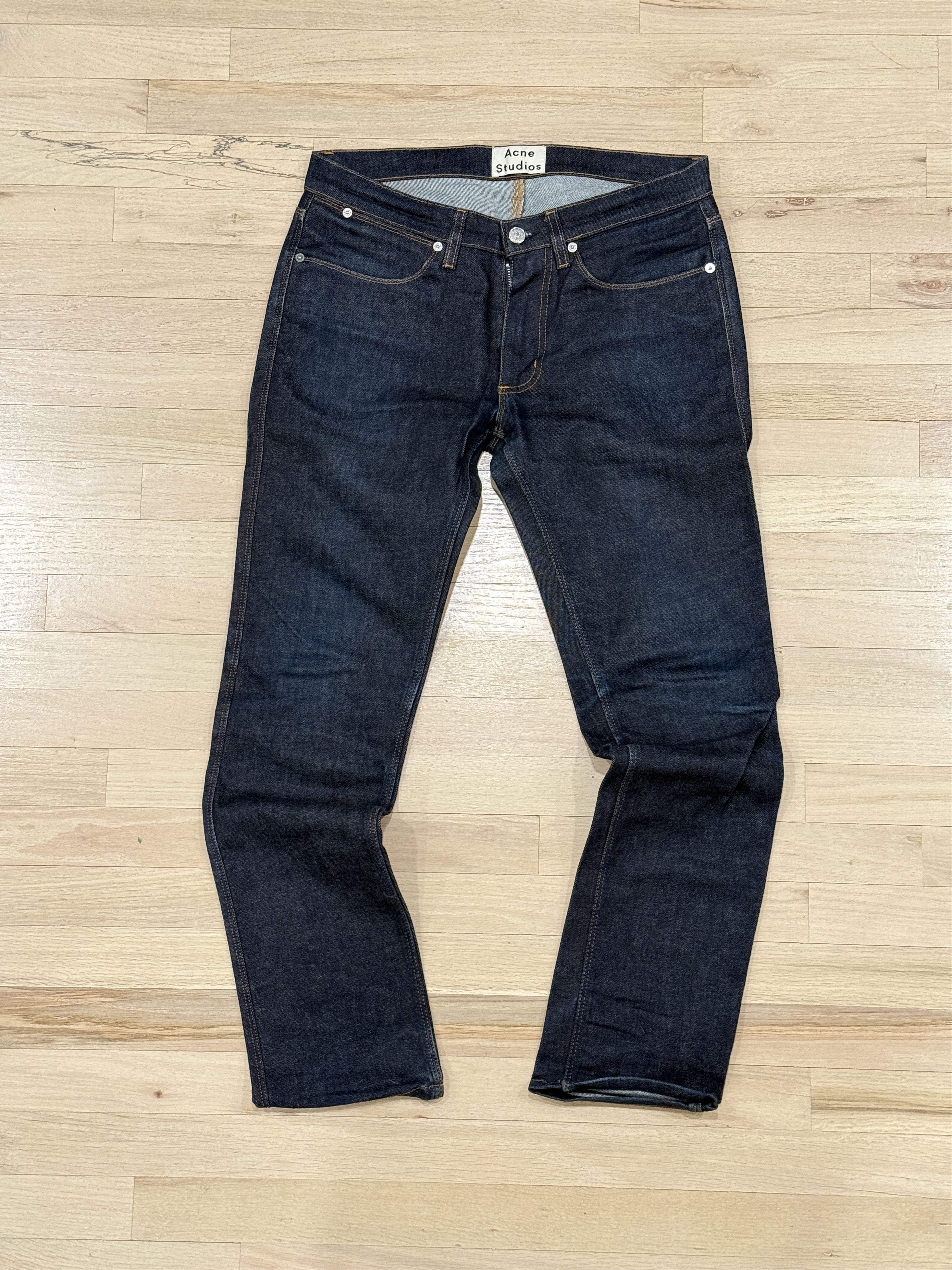 Acne Studios Max Stay Cash Dark Indigo Wash Skinny Jean 30/32 Size US 30 / EU 46 - 1 Thumbnail