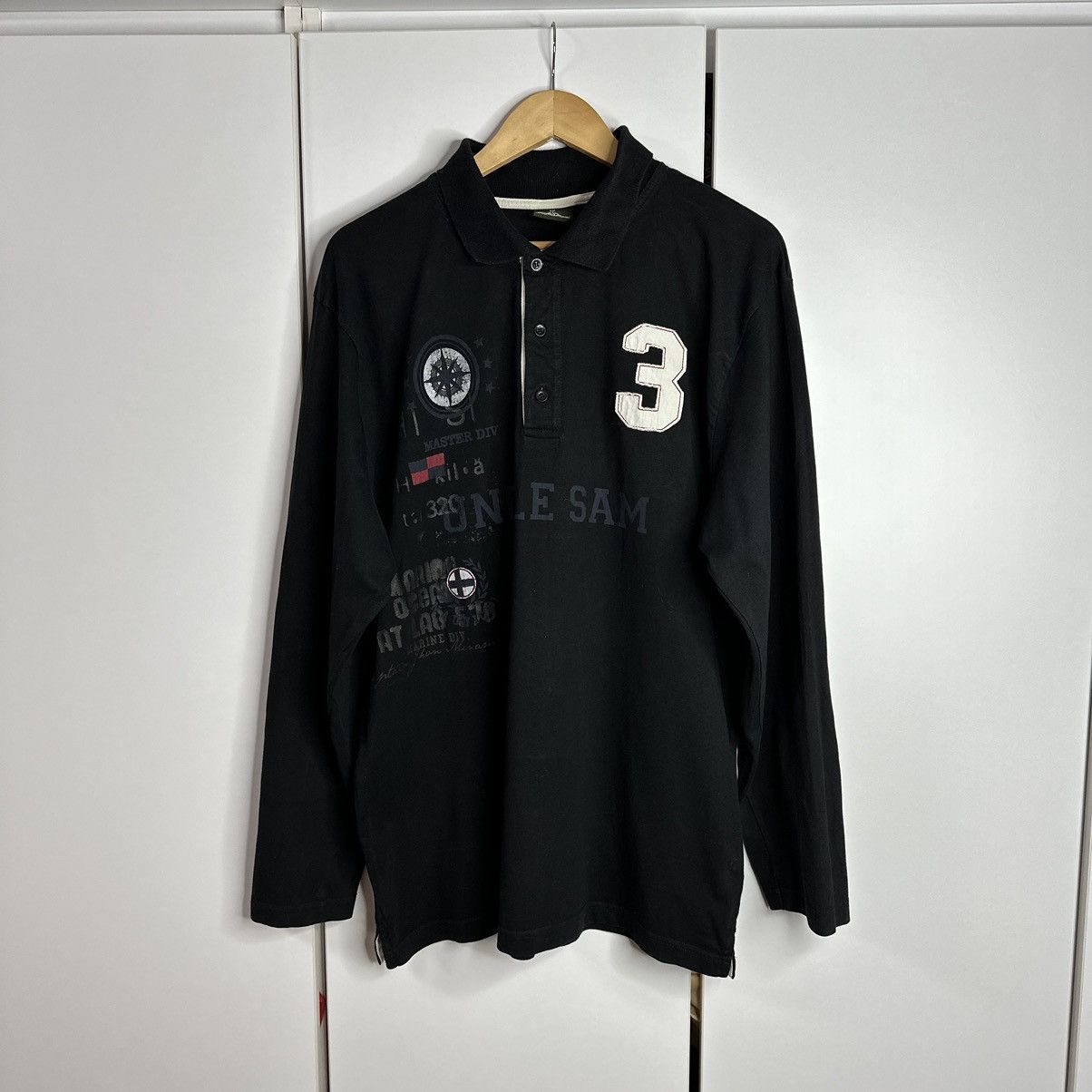 Vintage Uncle Sam Jersey Polo 3 Sweatshirt Vintage StreetWear Size US XL / EU 56 / 4 - 1 Thumbnail