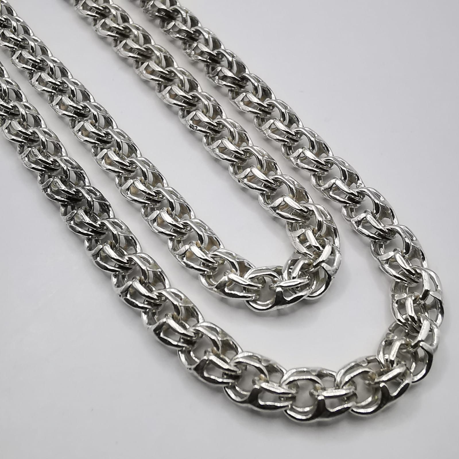 Sterling Silver Vintage Chain, 925 Sterling Silver, Signed 26,08g Size ONE SIZE - 2 Thumbnail