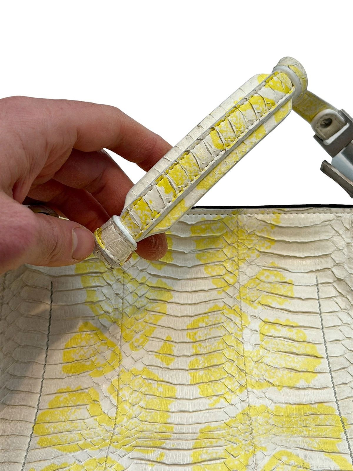 Rick Owens Performa Yellow Acid Python Snakeskin Bag Size ONE SIZE - 6 Thumbnail