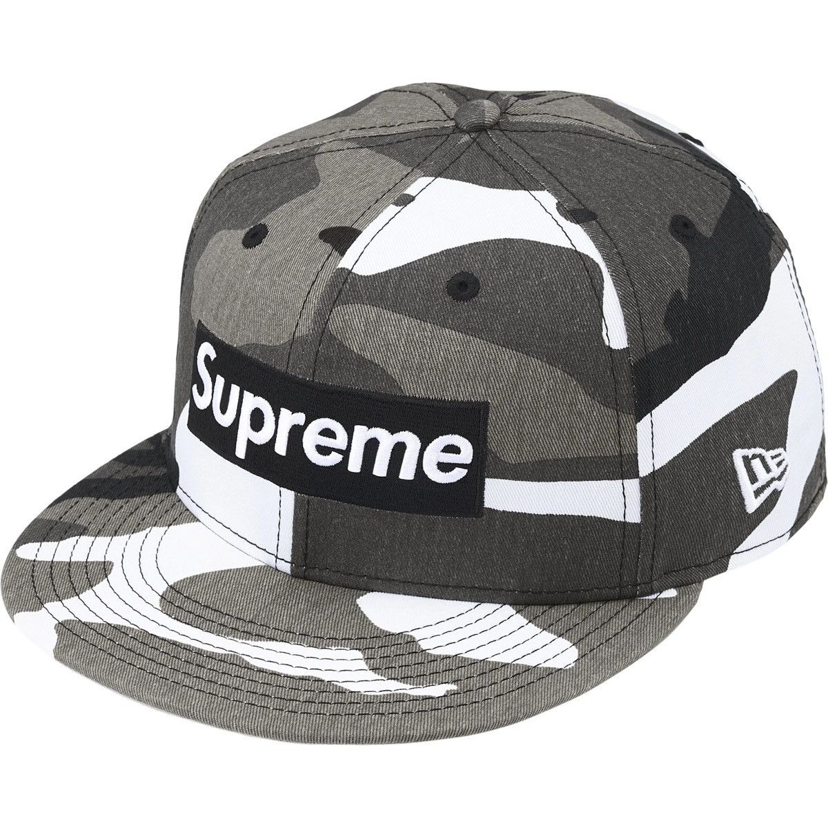 New Era × New York Yankees × Supreme MLB Teams Box Logo Fitted Hat, Snow Camo (7 1/4) [F/W 2025] Size ONE SIZE - 2 Thumbnail