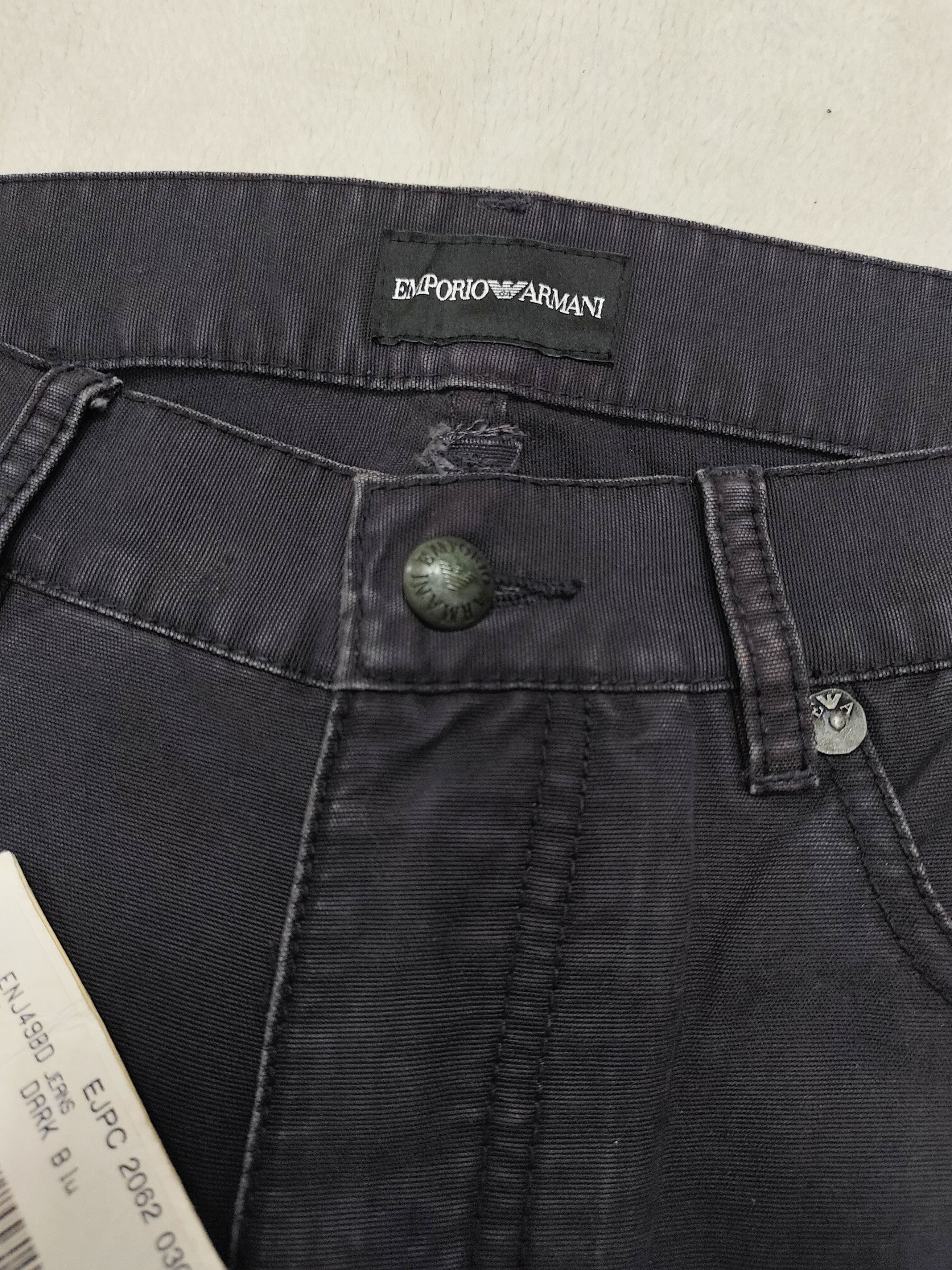 Emporio Armani Emporio Armani🔥Y2K Dark Black Minimal Baggy Trouser Size US 31 - 6 Thumbnail