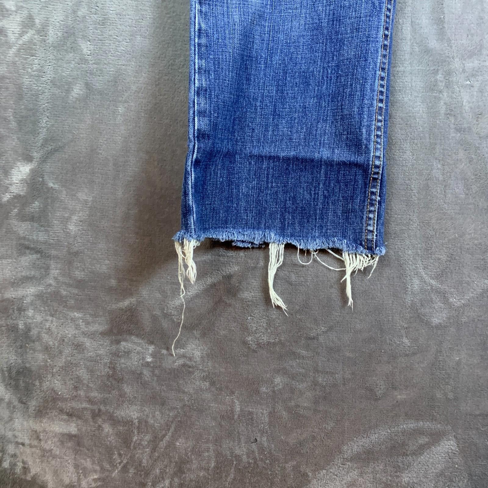 Designer Vintage Penguin Jeans 34x29 Bootcut Raw Hem White Patch (338 Size US 34 / EU 50 - 4 Thumbnail