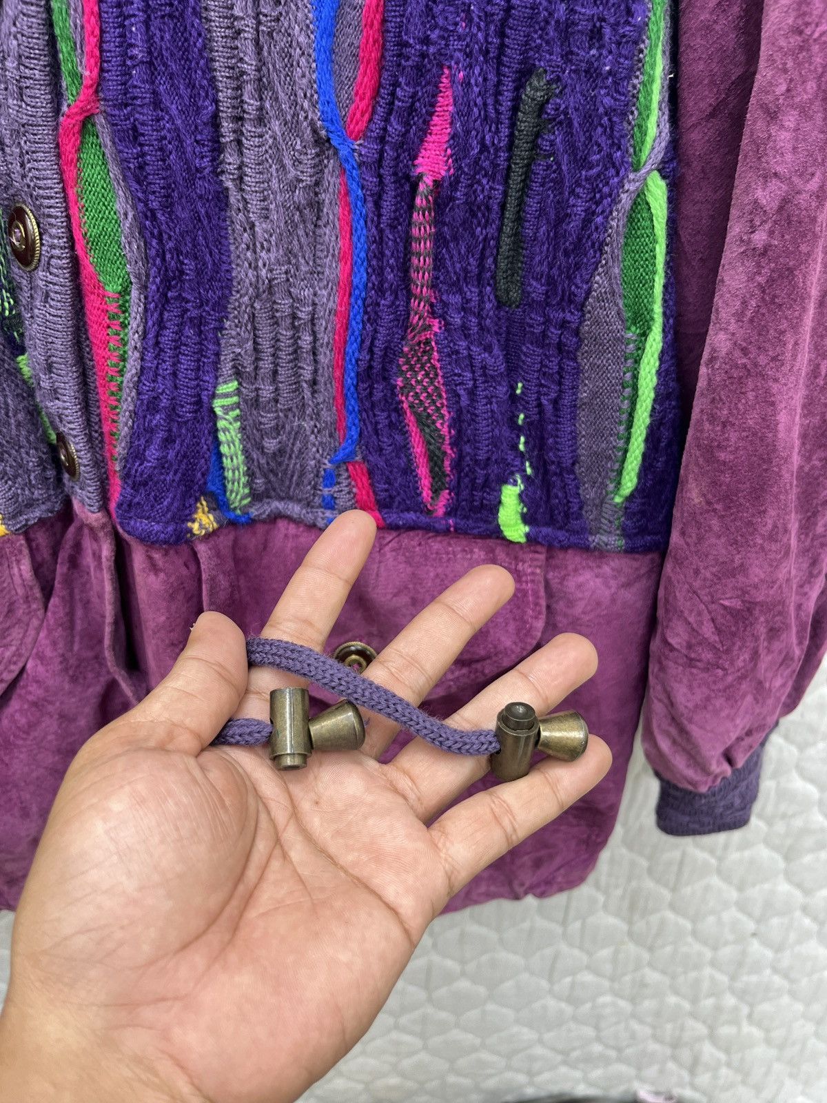 Coogi 🔥🔥🔥STEALS COOGI MULTICOLOUR KNIT + LEATHER JACKET Size US M / EU 48-50 / 2 - 14 Thumbnail