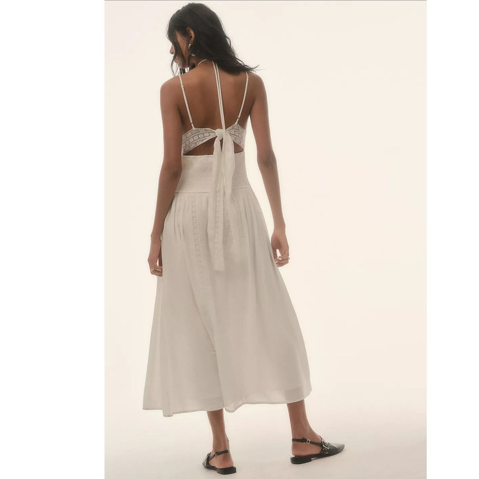 Anthropologie NWT Forever That Girl Sleeveless Lace Midi Dress $198 LP Size L / US 10 / IT 46 - 3 Thumbnail