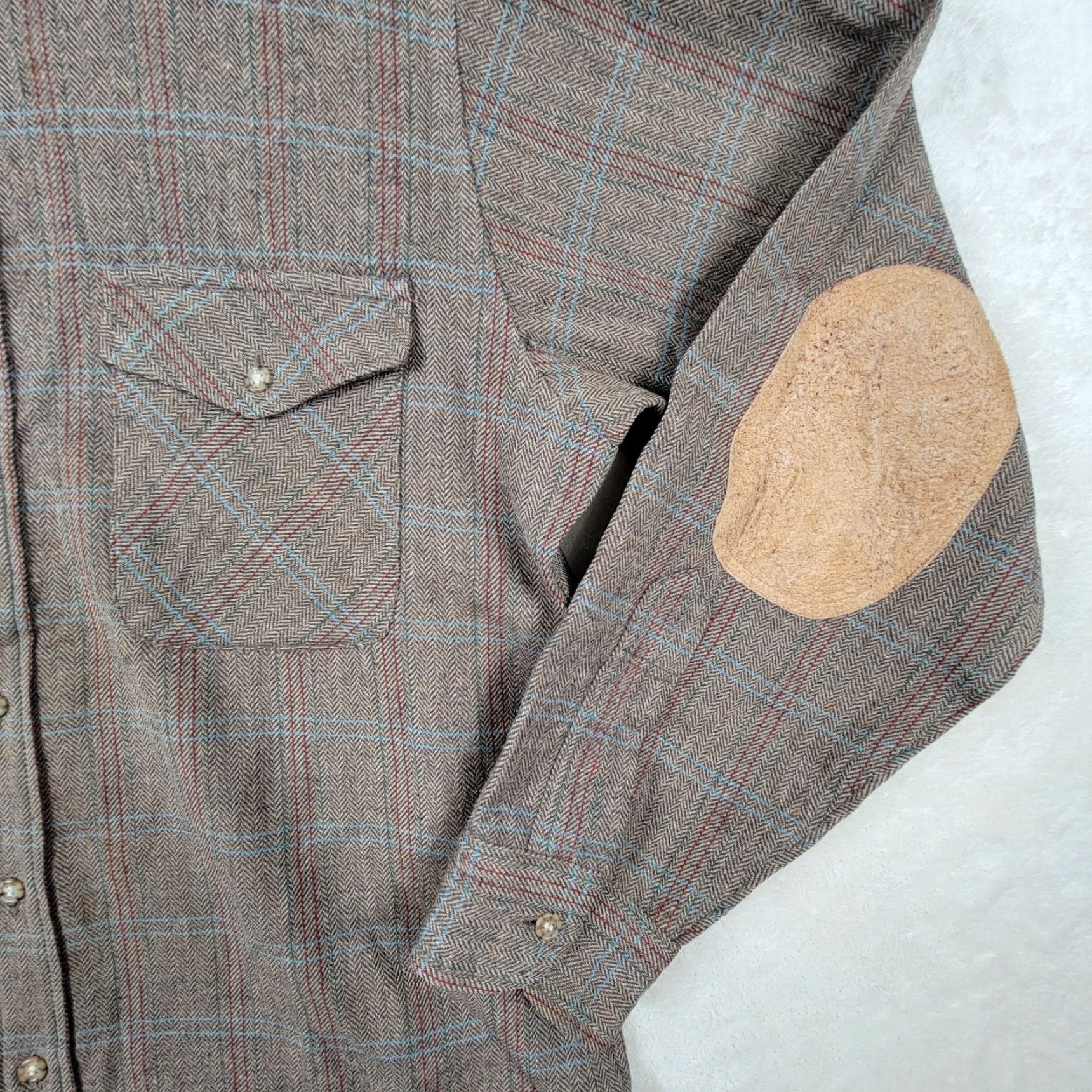 Pendleton VTG Pendleton Mens Button-Up Shirt Wool Flannel Tan Plaid L Large Casual Workwear Mens Shirt Size US L / EU 52-54 / 3 - 2 Thumbnail