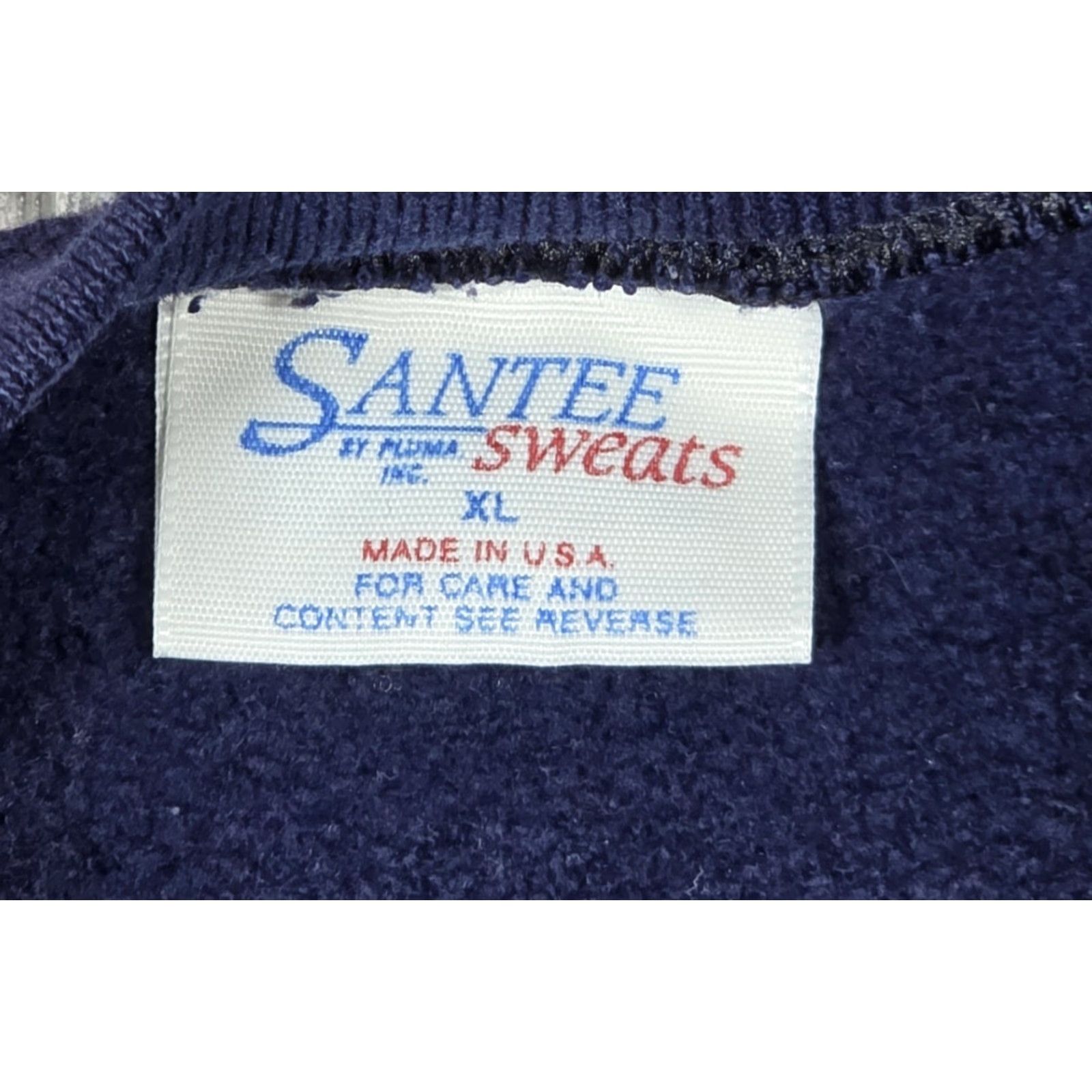 Vintage VTG Santee Sweatshirt Mens Long Sleeve XL Blue Ragland Crewneck USA Sweatshirt Pullover 90s Retro Vintage Graphic Logo Heavyweight Striped? Size US XL / EU 56 / 4 - 7 Thumbnail
