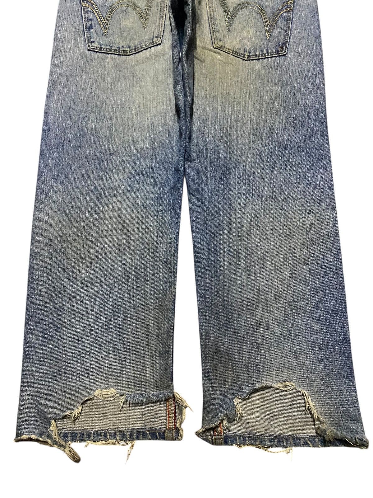 Junya Watanabe Japanese Brand Edwin XV 404 Mud Wash Distressed Baggy Jeans Size US 34 / EU 50 - 6 Thumbnail
