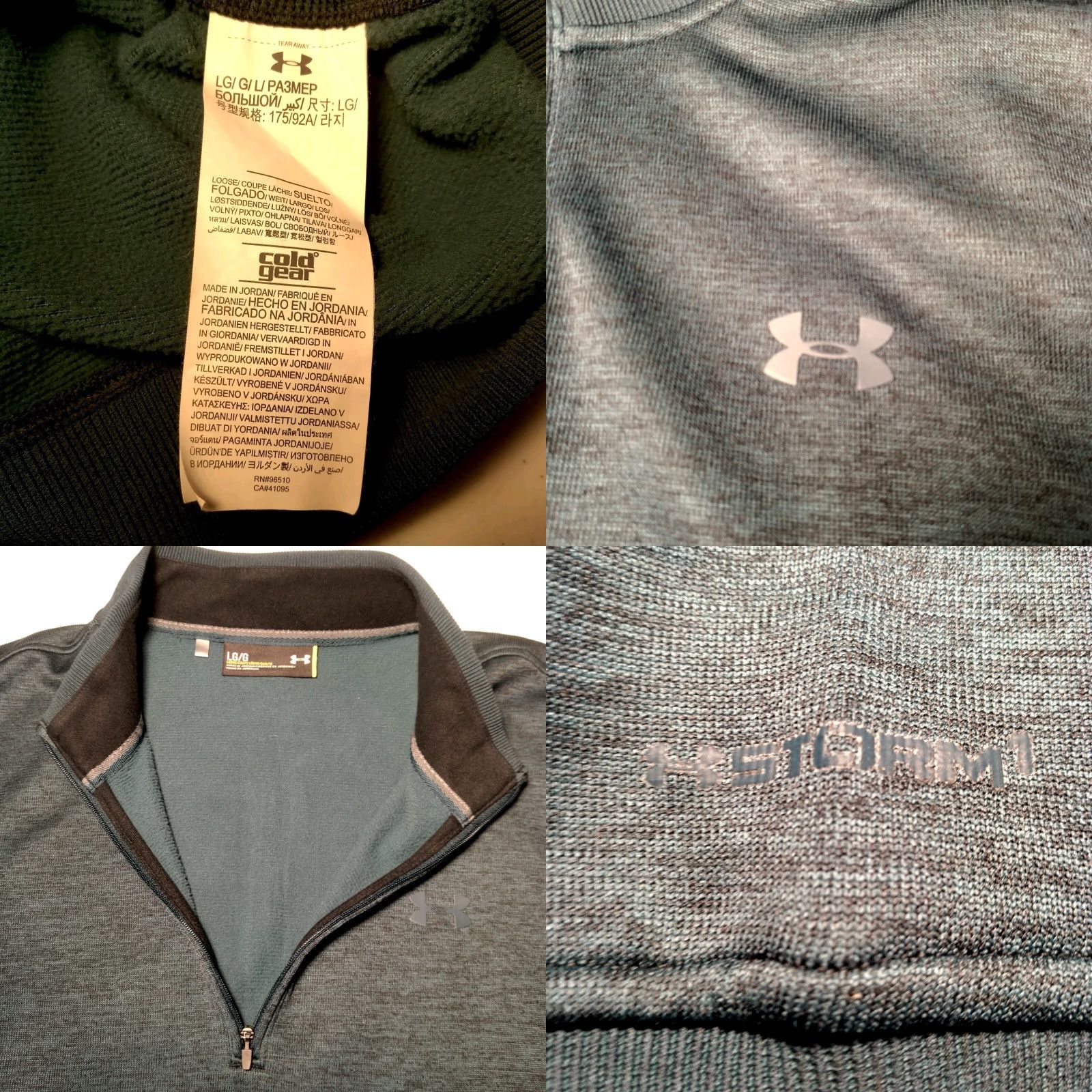 Under Armour Under Armour ColdGear Shirt Men Large Loose Long Sleeve Pullover 1/4 Zip Knit Blue Mock Neck Casual Sleeve Activewear Indoor Outdoor - Mens Size US L / EU 52-54 / 3 - 8 Thumbnail