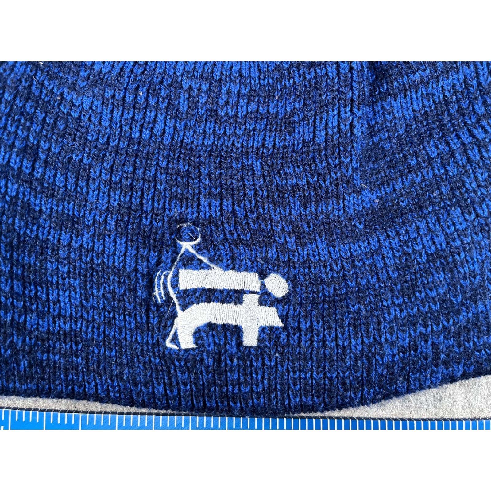 Vintage Dog Walker Hat Beanie Mens One Size Blue Knit Stretch Winter Logo Casual Size ONE SIZE - 2 Thumbnail