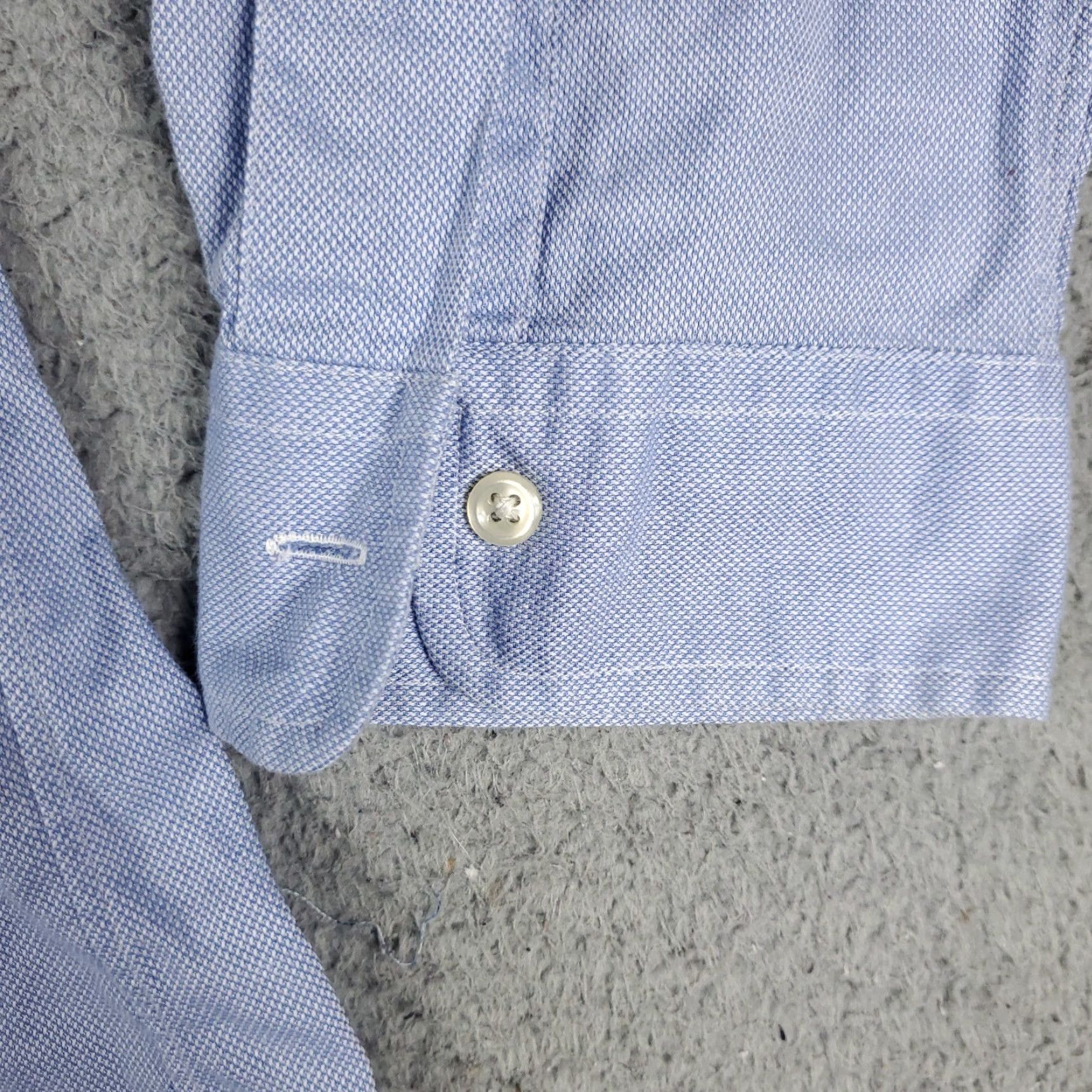 Ralph Lauren Ralph Lauren Dress Shirt Mens Size 17 Blue Long Sleeve Button-Up Cotton Size 46R - 4 Thumbnail