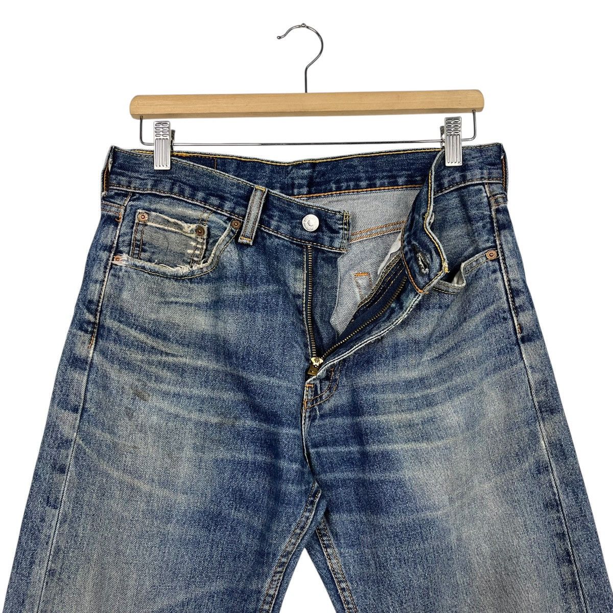 Levi's Vintage Y2k Levis Lot 505 Distressed Denim Size US 30 / EU 46 - 15 Thumbnail