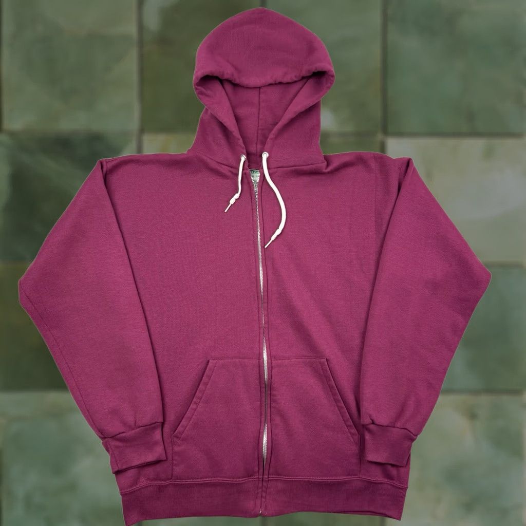 Vintage VINTAGE Activewear Hoodie Adult Medium Red 80s USA Full Zip Acrylic Made In USA Mens Size US M / EU 48-50 / 2 - 1 Thumbnail