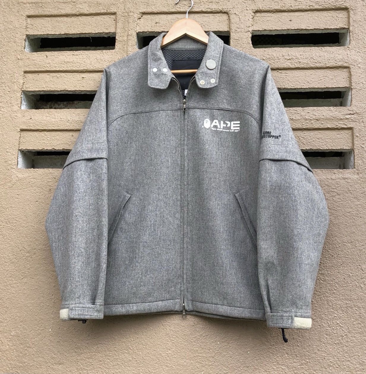 Bape Bape Nigo Gore Windstopper Swing Top Drizzler Wool Jacket Size US M / EU 48-50 / 2 - 2 Thumbnail