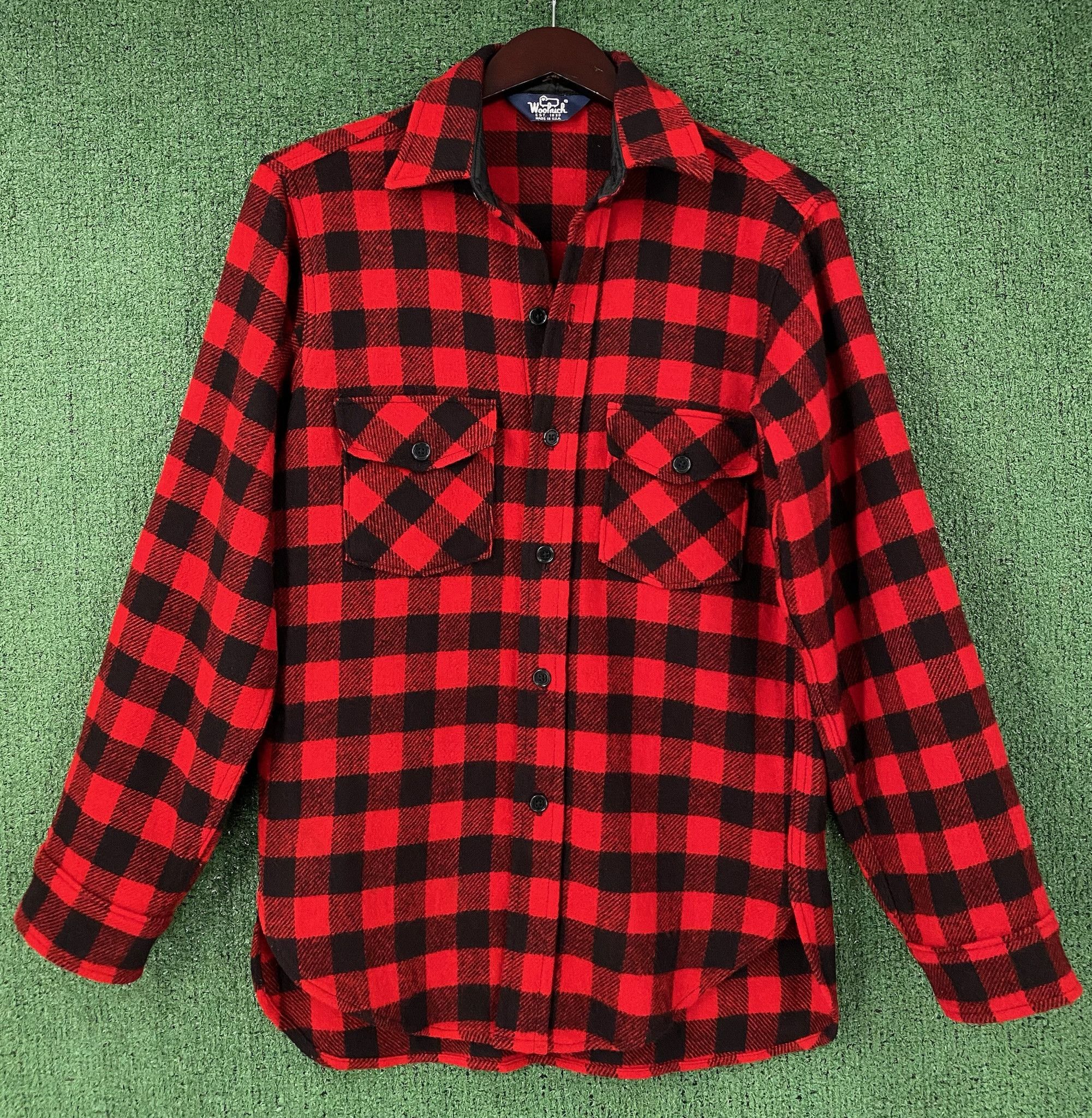 Woolrich Woolen Mills 80’s Woolrich 100% Wool Red Buffalo Plaid Flannel Small Size US S / EU 44-46 / 1 - 6 Thumbnail