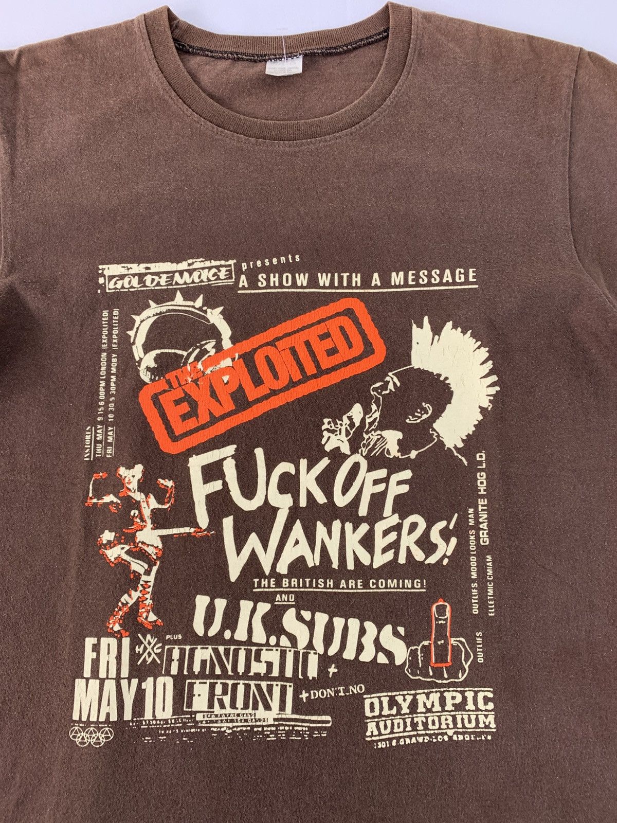 Vintage Exploited Scott Rock UK Sub Fuckoff Wankers Big Logo Tee Size US S / EU 44-46 / 1 - 4 Thumbnail