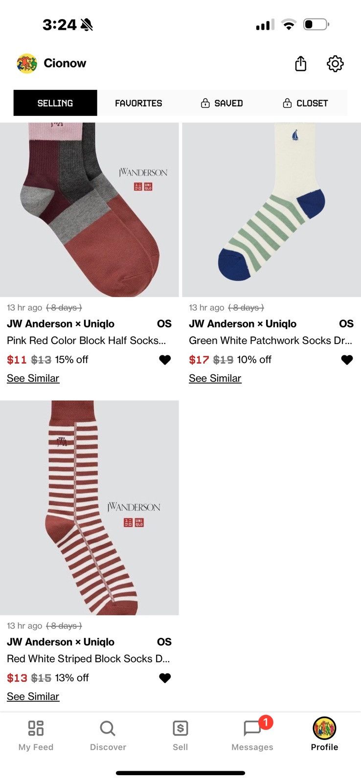 JW Anderson × Uniqlo Set of 23 JW Anderson x Uniqlo Socks Size ONE SIZE - 3 Thumbnail