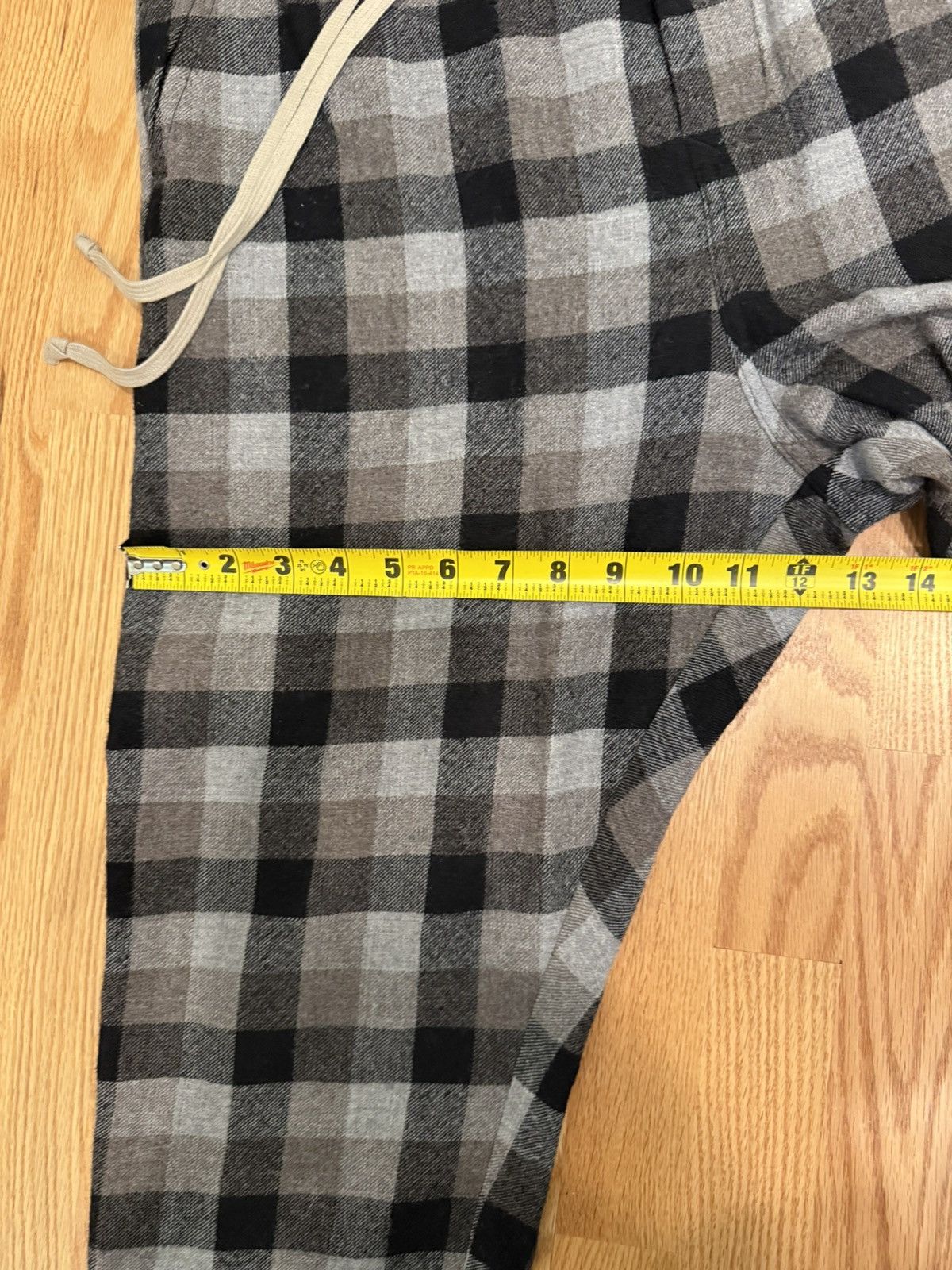 Rick Owens "TRACK PANTS" // LARRY // Plaid Wool Joggers Size US 30 / EU 46 - 9 Thumbnail