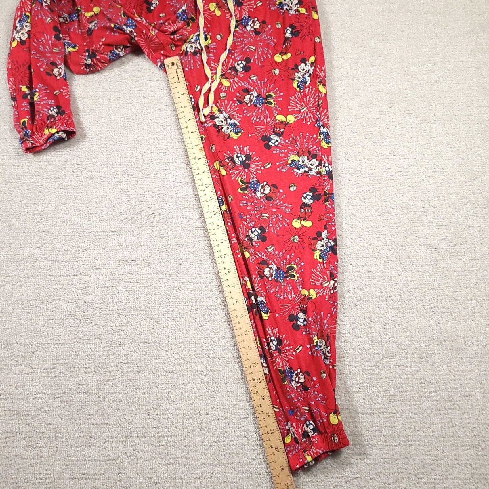 Disney VINTAGE? Disney Mickey Minnie Mouse Pajama Pants Fleece Red Women’s Size Small Size 28" / US 6 / IT 42 - 5 Thumbnail