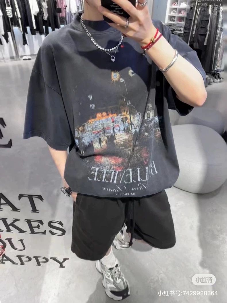 Balenciaga Balenciaga Limited washing at night to make old short slee Size US S / EU 44-46 / 1 - 6 Thumbnail
