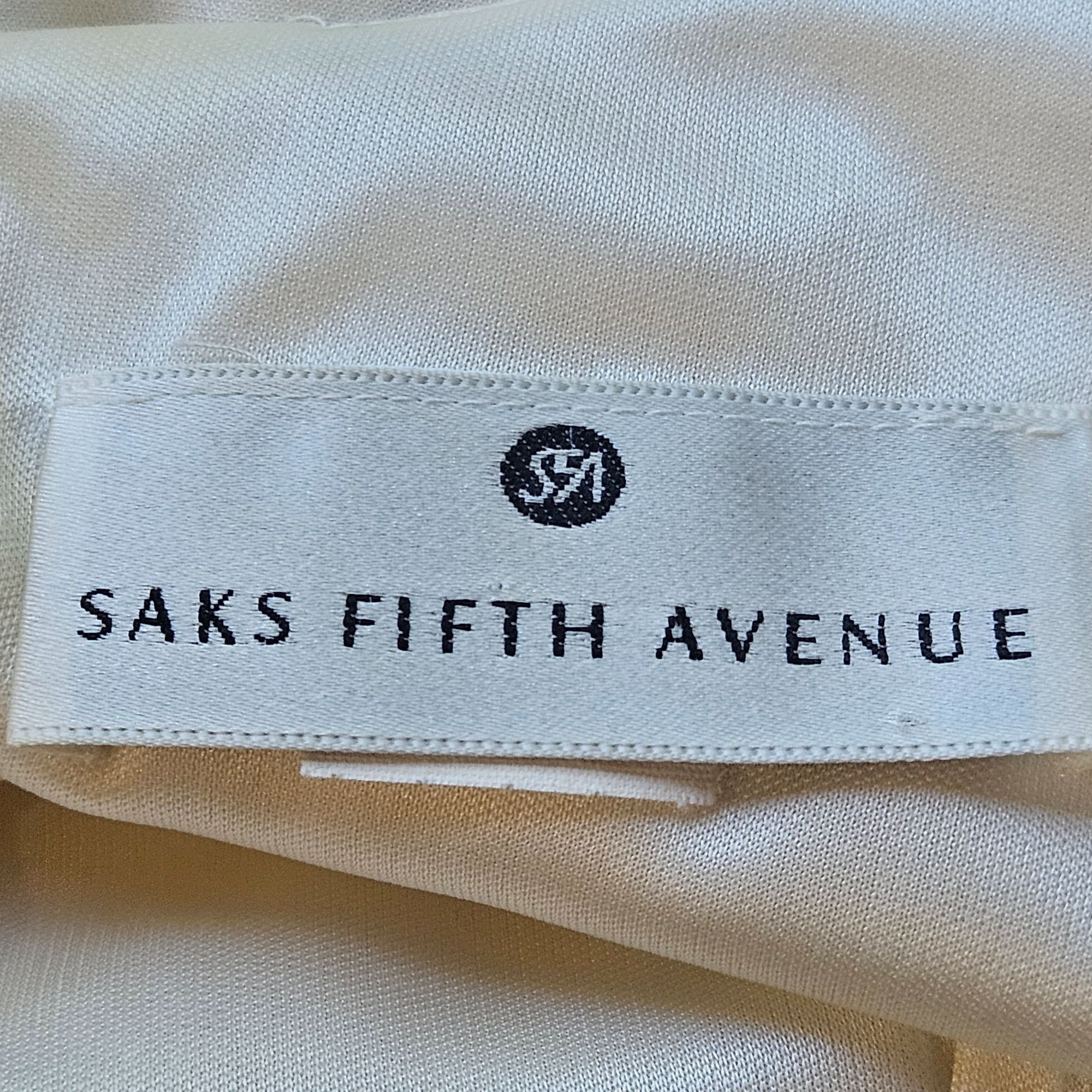 Saks Fifth Avenue Saks Fifth Avenue Womens Sleeveless White Dress Size 8 Rayon Size M / US 6-8 / IT 42-44 - 4 Thumbnail