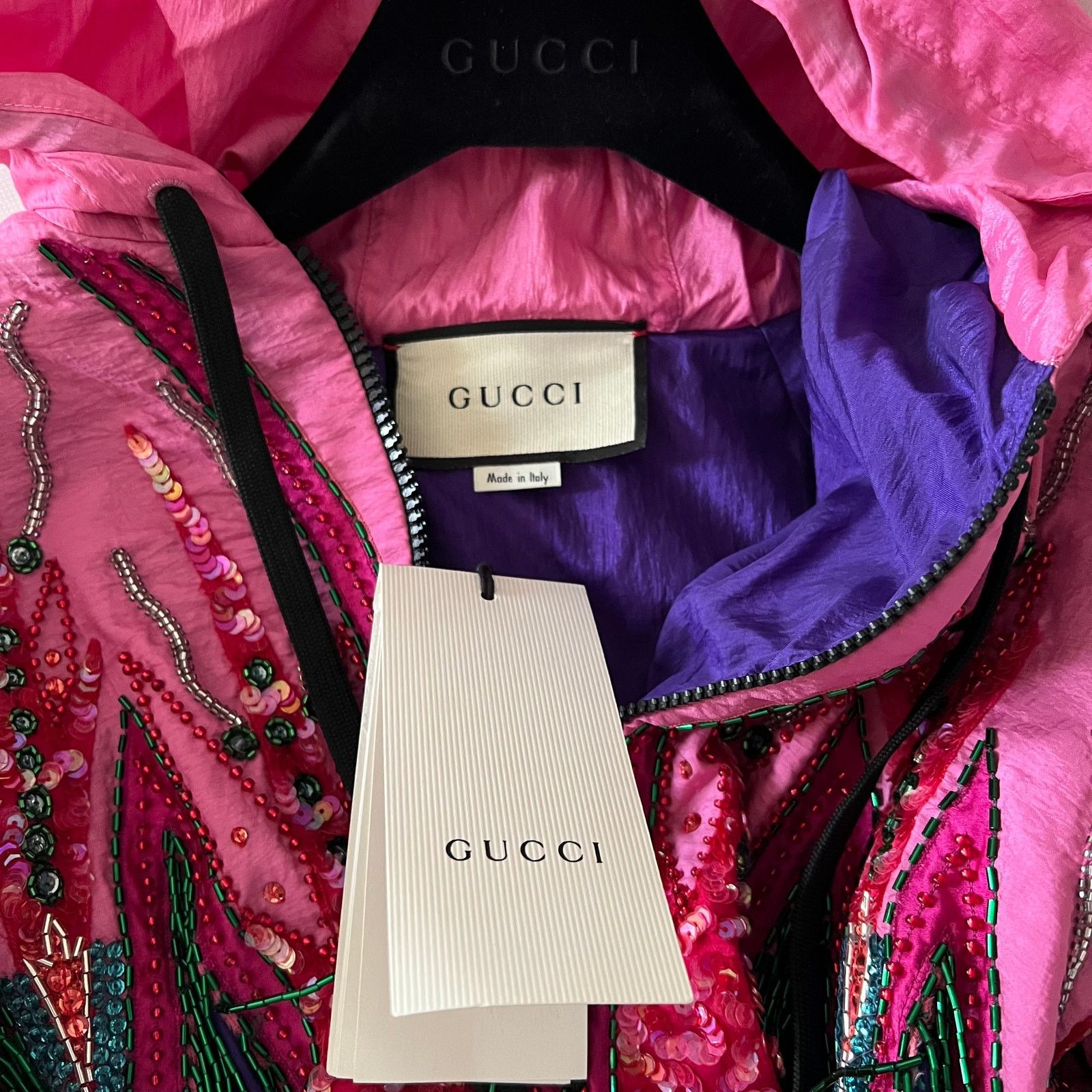 Gucci GUCCI Embellished Printed Hood Bomber Jacket w/ Tags, Medium Size M / US 6-8 / IT 42-44 - 7 Thumbnail