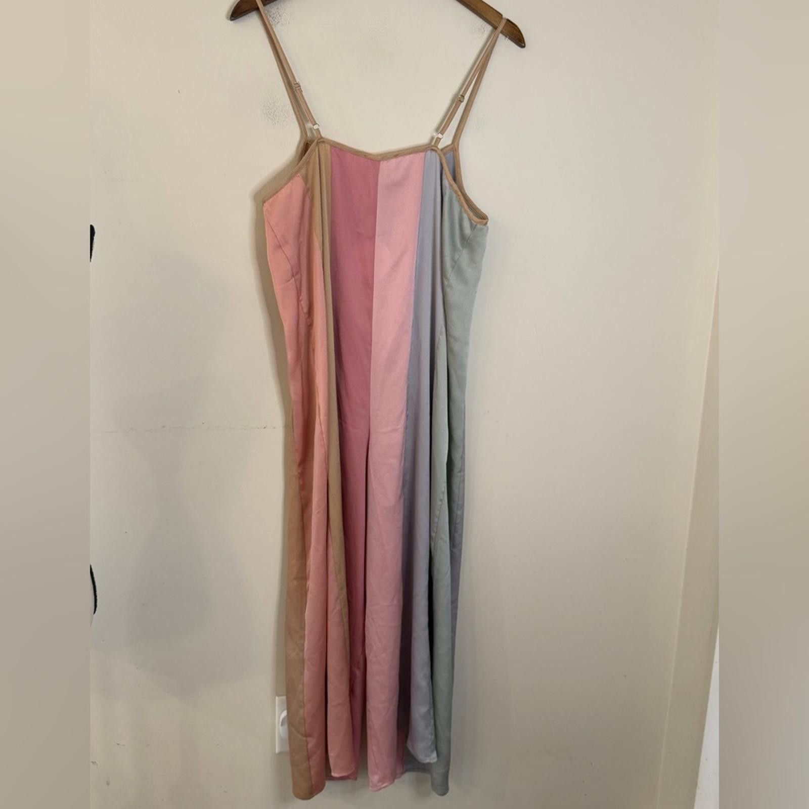 Other Storia pastel Striped Strappy Sleeveless Maxi Dress SZ Med Size M / US 6-8 / IT 42-44 - 1 Thumbnail