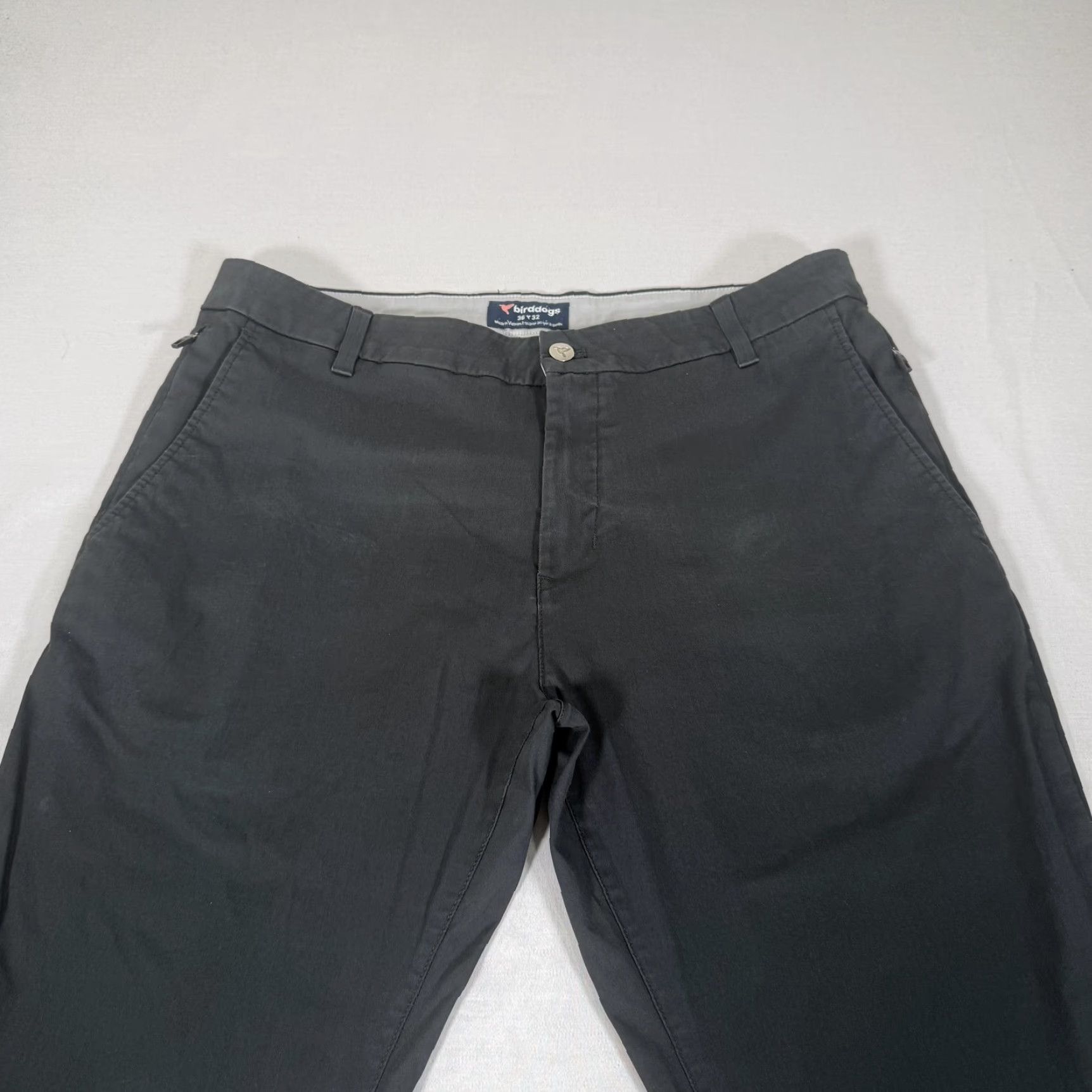 Vintage Birddogs Pants Mens 36x32 Black Stretch Chino Straight Fit Casual Golf Travel Shirt? Size US 36 / EU 52 - 2 Thumbnail