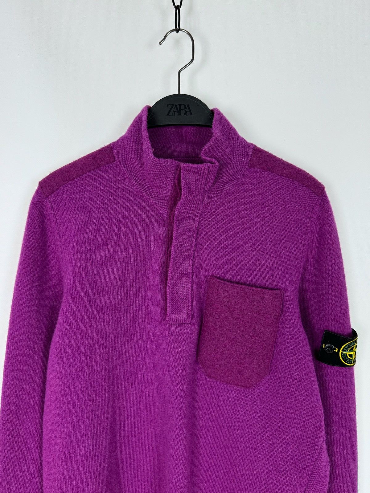 Stone Island Stone Island Purple Wool High Neck Jumper Size US M / EU 48-50 / 2 - 4 Thumbnail