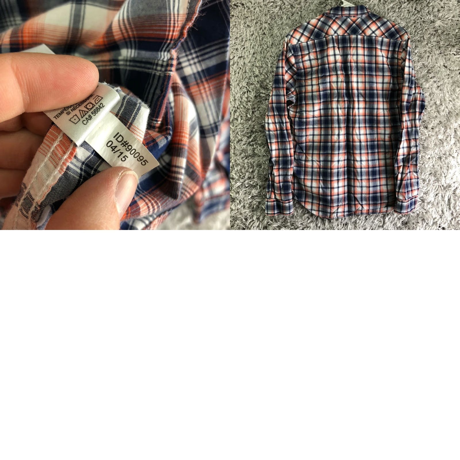 Express Express Mens Medium 100% Cotton Multicolor Spread Collar Long Sleeve Shirt Size US M / EU 48-50 / 2 - 8 Thumbnail