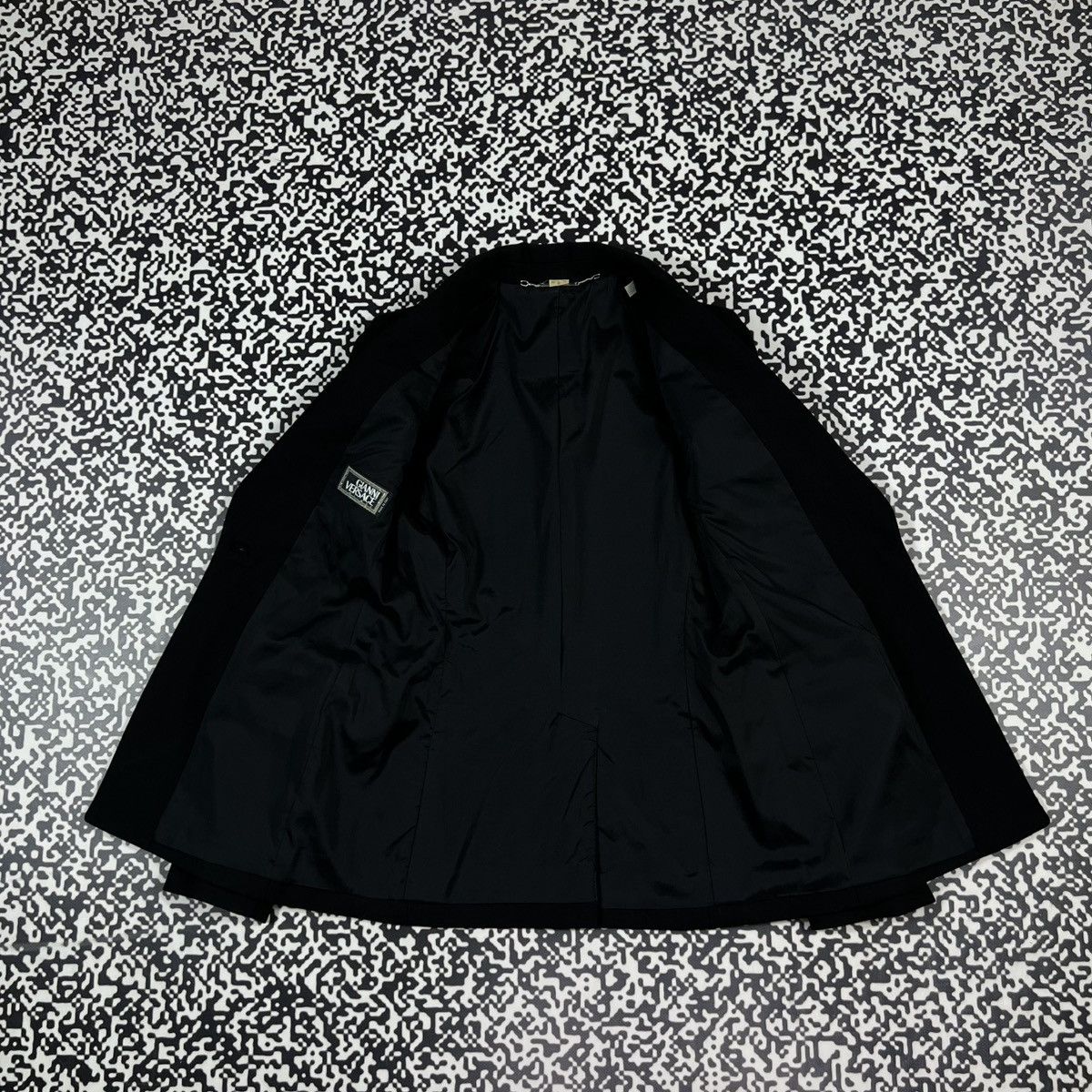Versace Vintage 90s Gianni Versace Couture G Logo Luxury Blazer Size S / US 4 / IT 40 - 15 Thumbnail