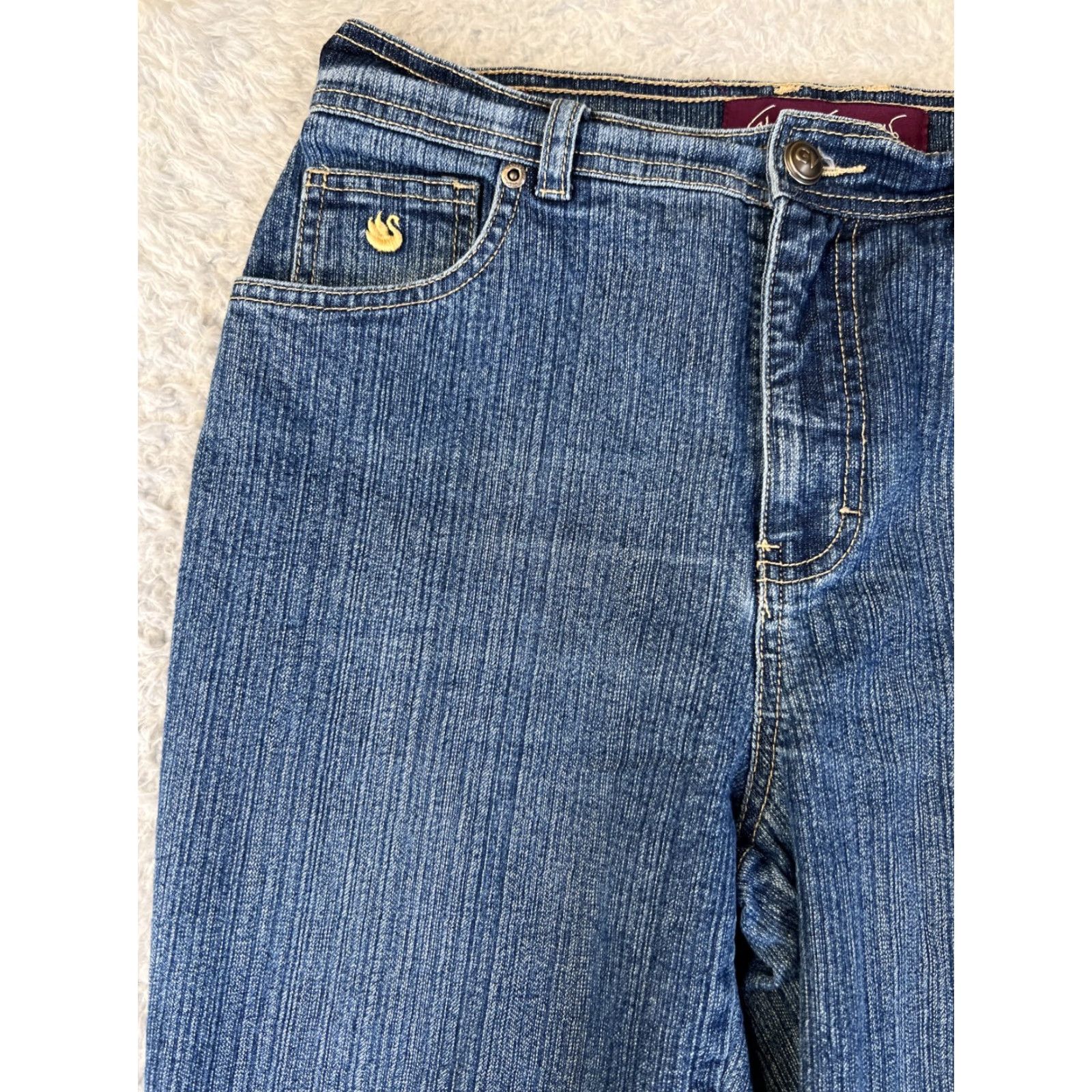 Gloria Vanderbilt Gloria Vanderbilt Jeans Womens 6 Blue Denim Amanda Medium Wash Straight Zip Fly Adult Regular Size 28" / US 6 / IT 42 - 6 Thumbnail