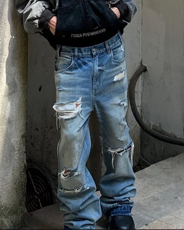 Levi's Vintage Levi’s distressed denim Size US 30 / EU 46 - 1 Thumbnail
