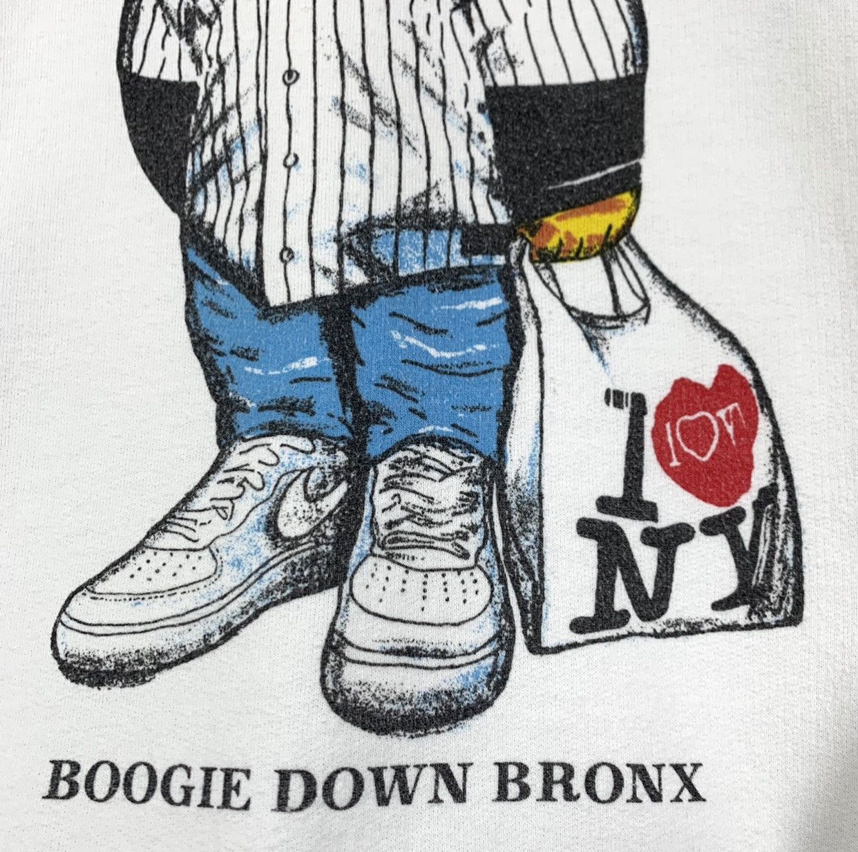 Gildan × I Love NY × Vintage Vintage Gildan Bear I Love NY Boogie Down Bronx Sweatshirt L Size US L / EU 52-54 / 3 - 3 Thumbnail