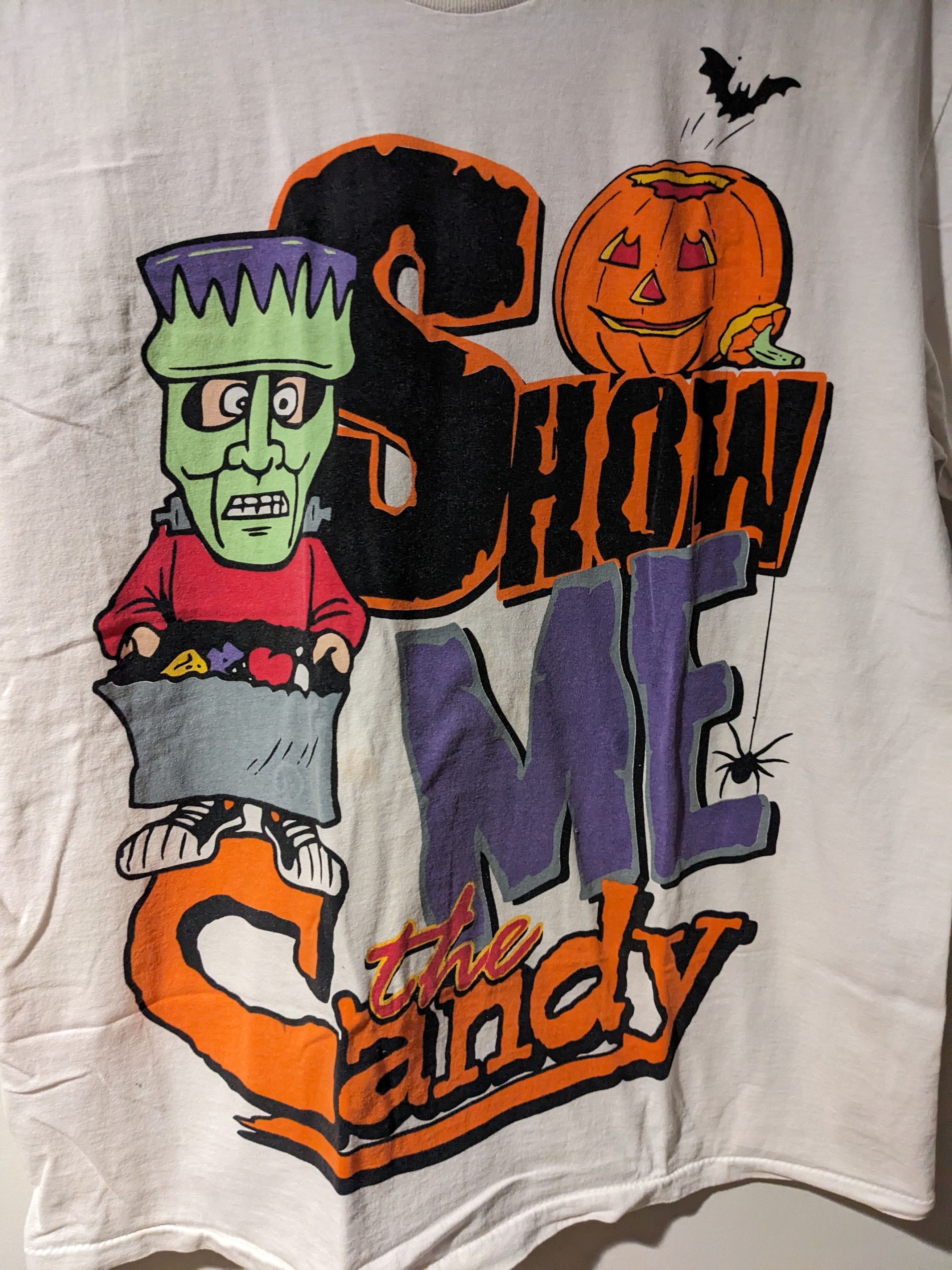 Gildan × Vintage Vintage 90s Show me the Candy Halloween Trick Treat T-Shirt Size US L / EU 52-54 / 3 - 2 Thumbnail