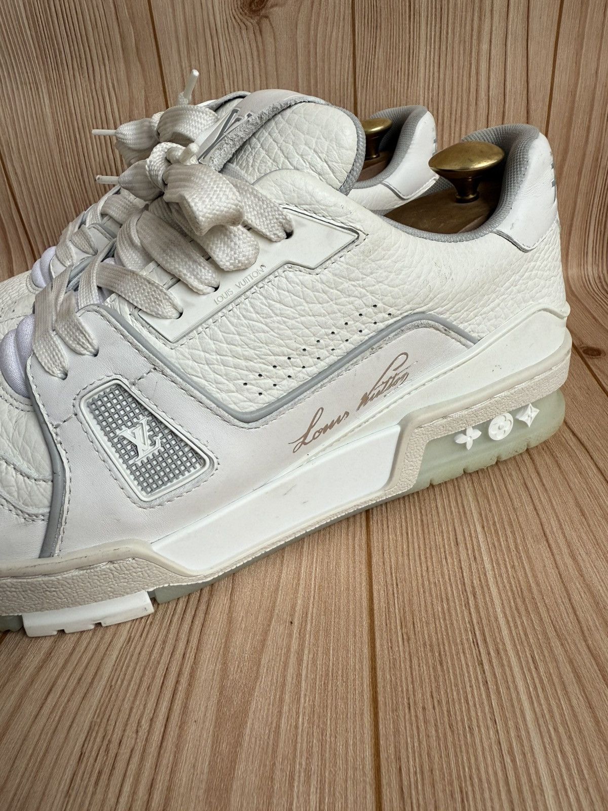 Louis Vuitton White/gray trainers Size US 7 / EU 40 - 8 Thumbnail