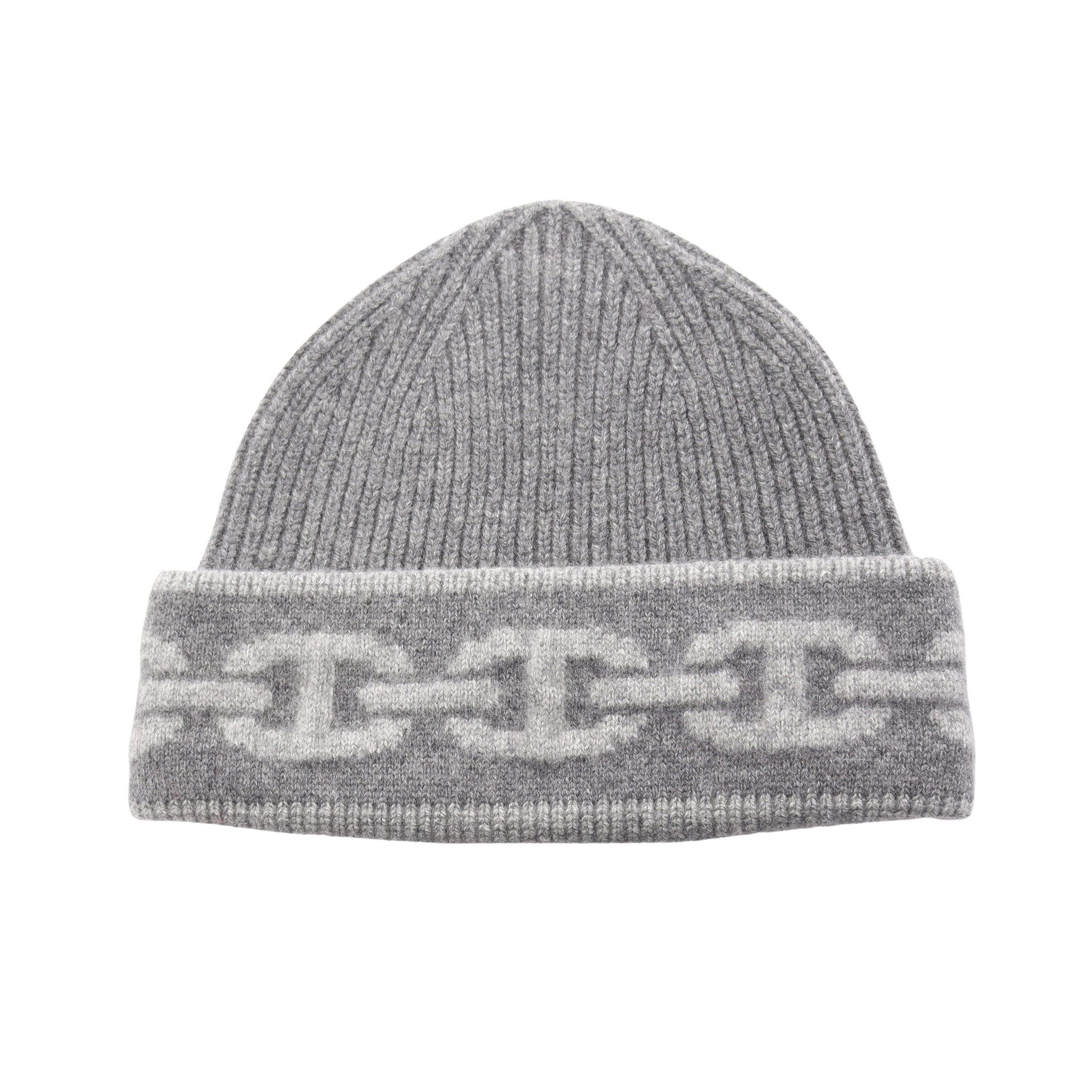 image of Hermes Heaven Chaîne D'ancre Knit Cap Hat Cashmere Gray in Grey, Women's