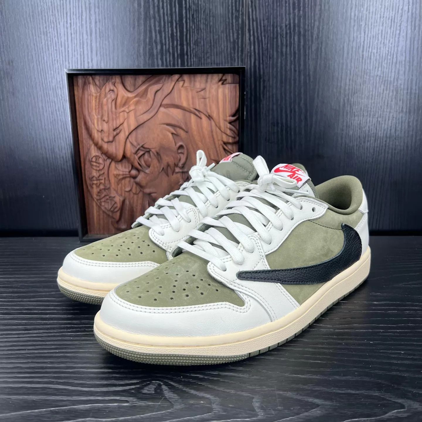 Nike Air Jordan 1 Low TS Olive Cactus Jack 44 Worn Size US 11 / EU 44 - 1 Thumbnail