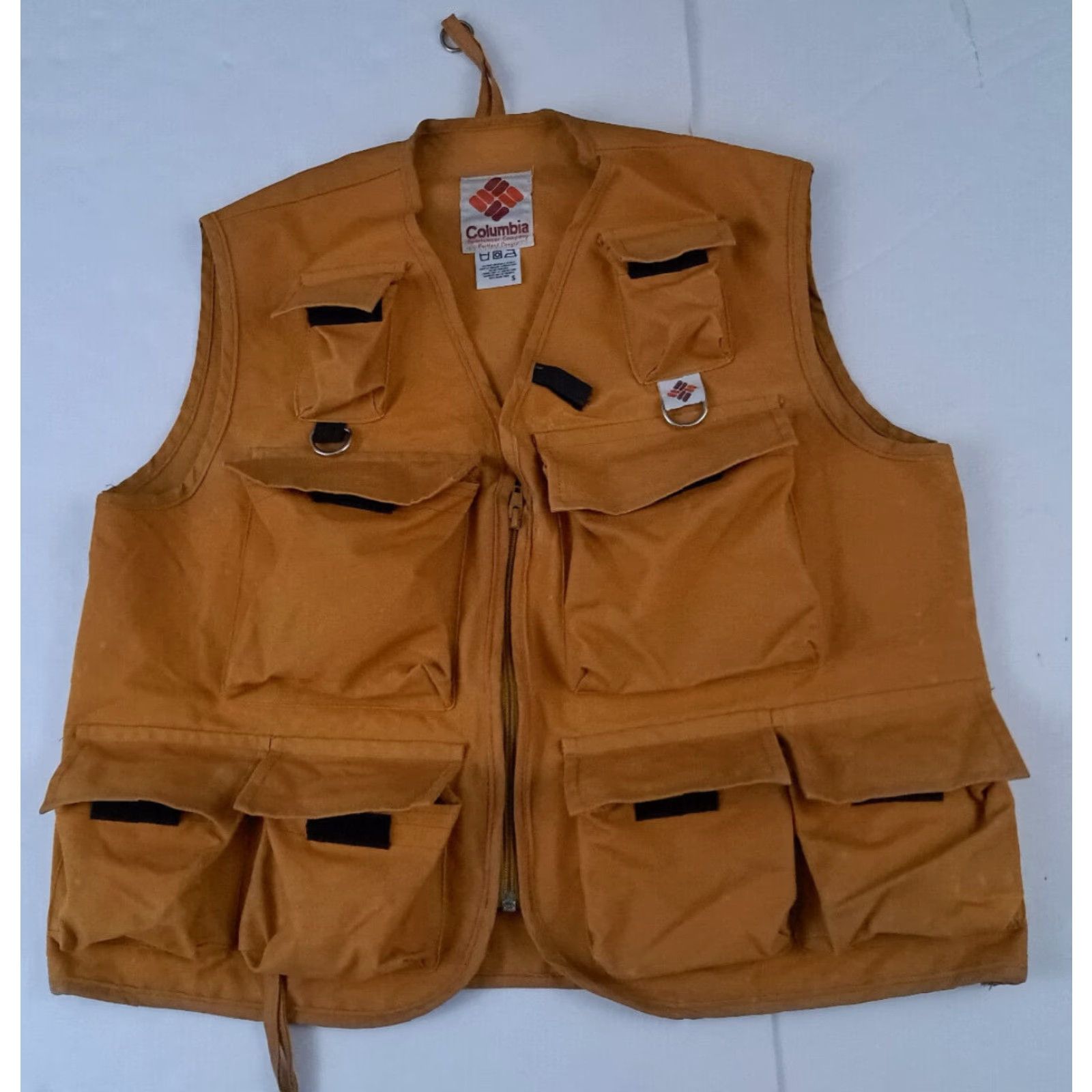 CLOSED VINTAGE Columbia Canvas Fishing-Hunting Vest Zipper Close & Pockets Small Size US S / EU 44-46 / 1 - 3 Thumbnail
