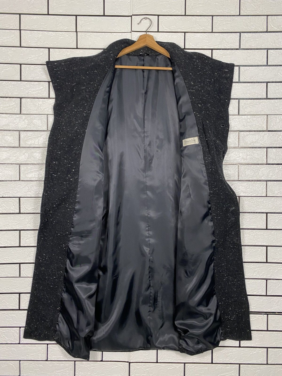 Issey Miyake 📌Vintage Overcoat Wool Long Double Breast Time Is Over Size US M / EU 48-50 / 2 - 15 Thumbnail